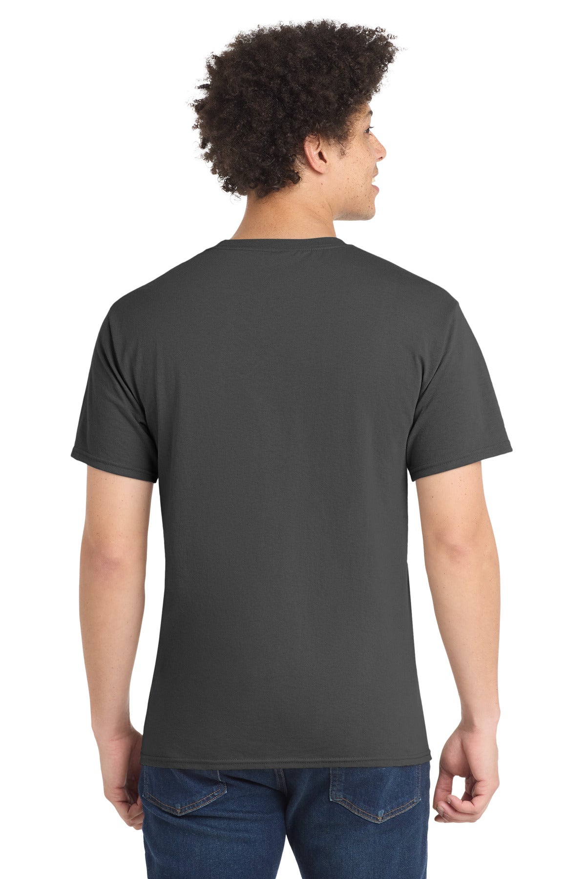 Port & Co Core Blend Tee. PC55 - Charcoal - back
