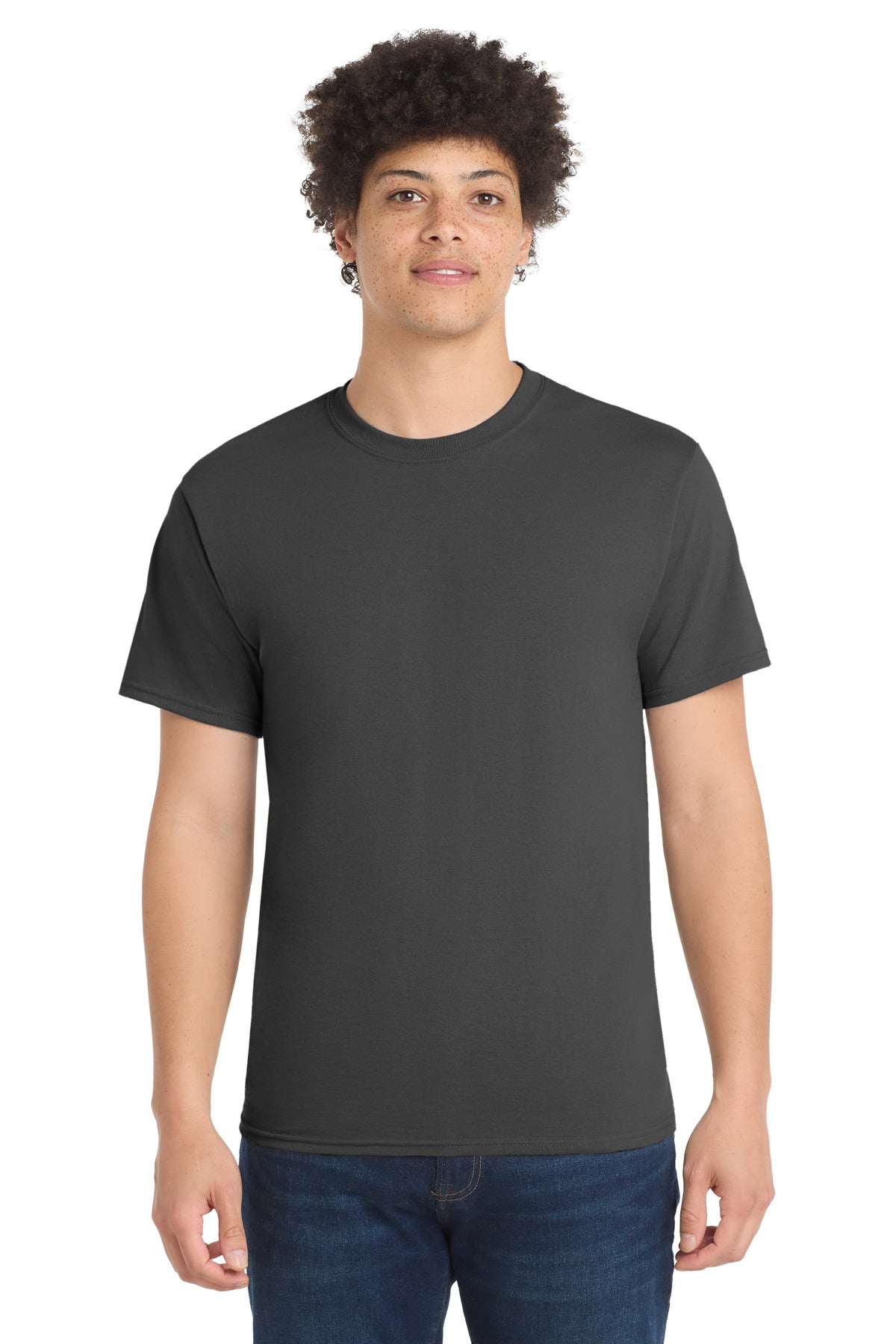 Port & Co Core Blend Tee. PC55 - Charcoal - front