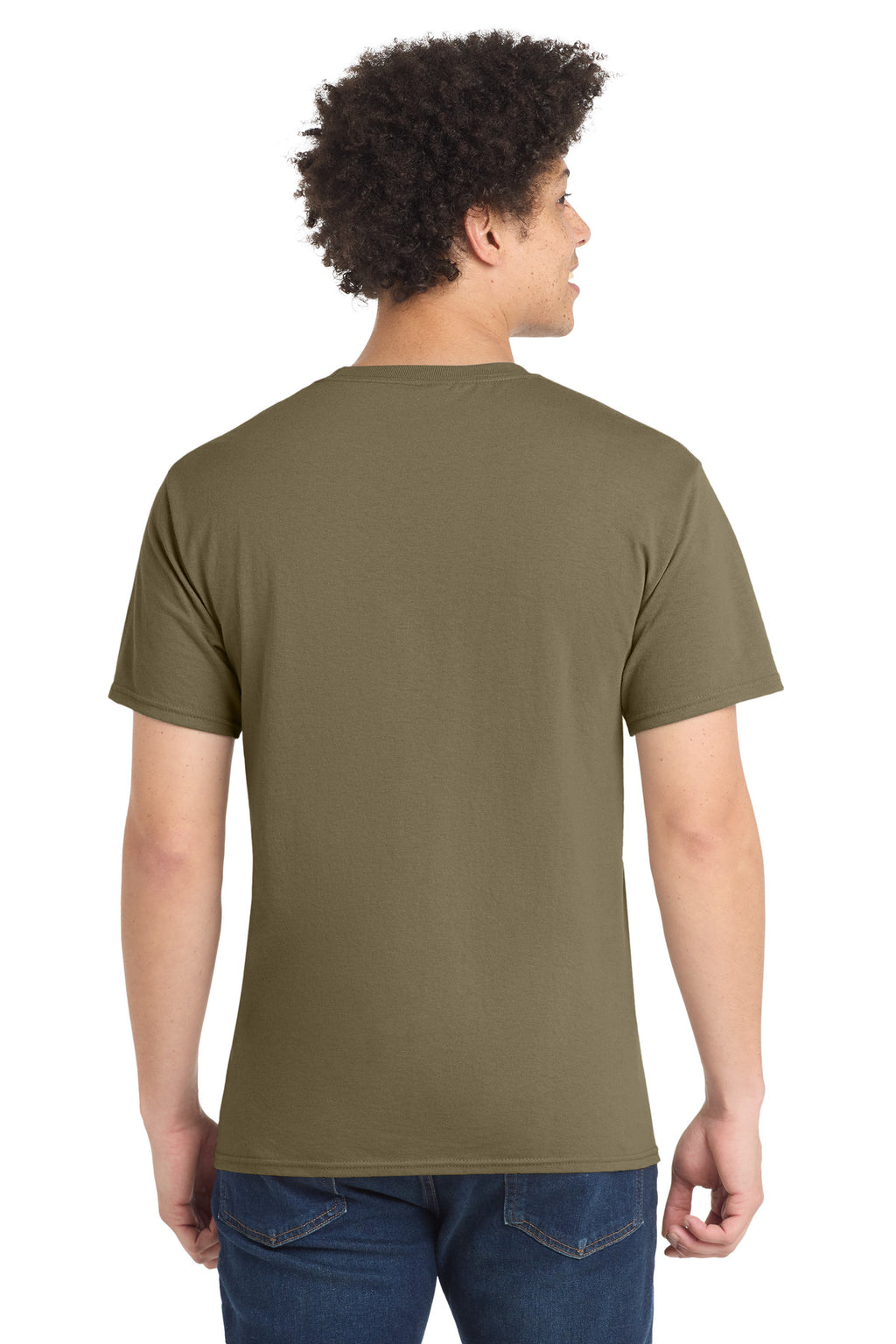 Port & Co Core Blend Tee. PC55 - Coyote Brown - back