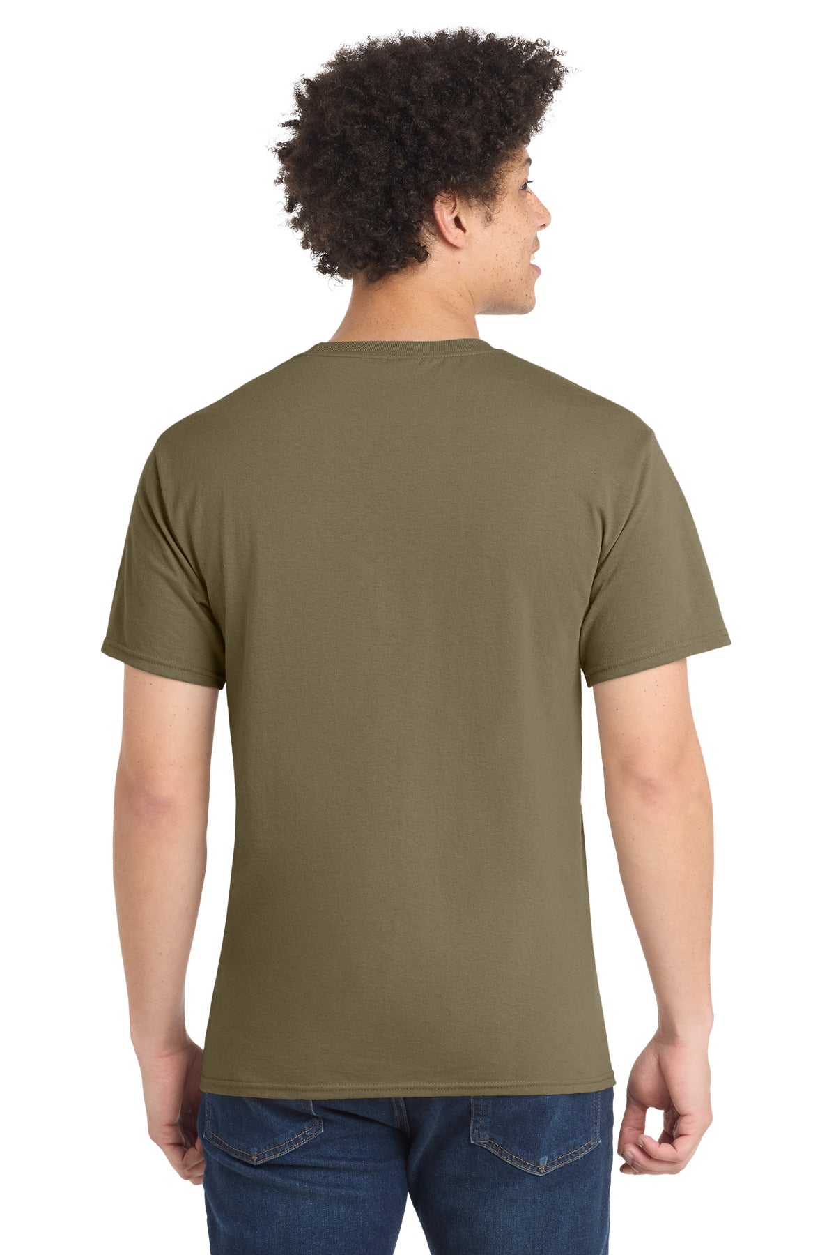 Port & Co Core Blend Tee. PC55 - Coyote Brown - back