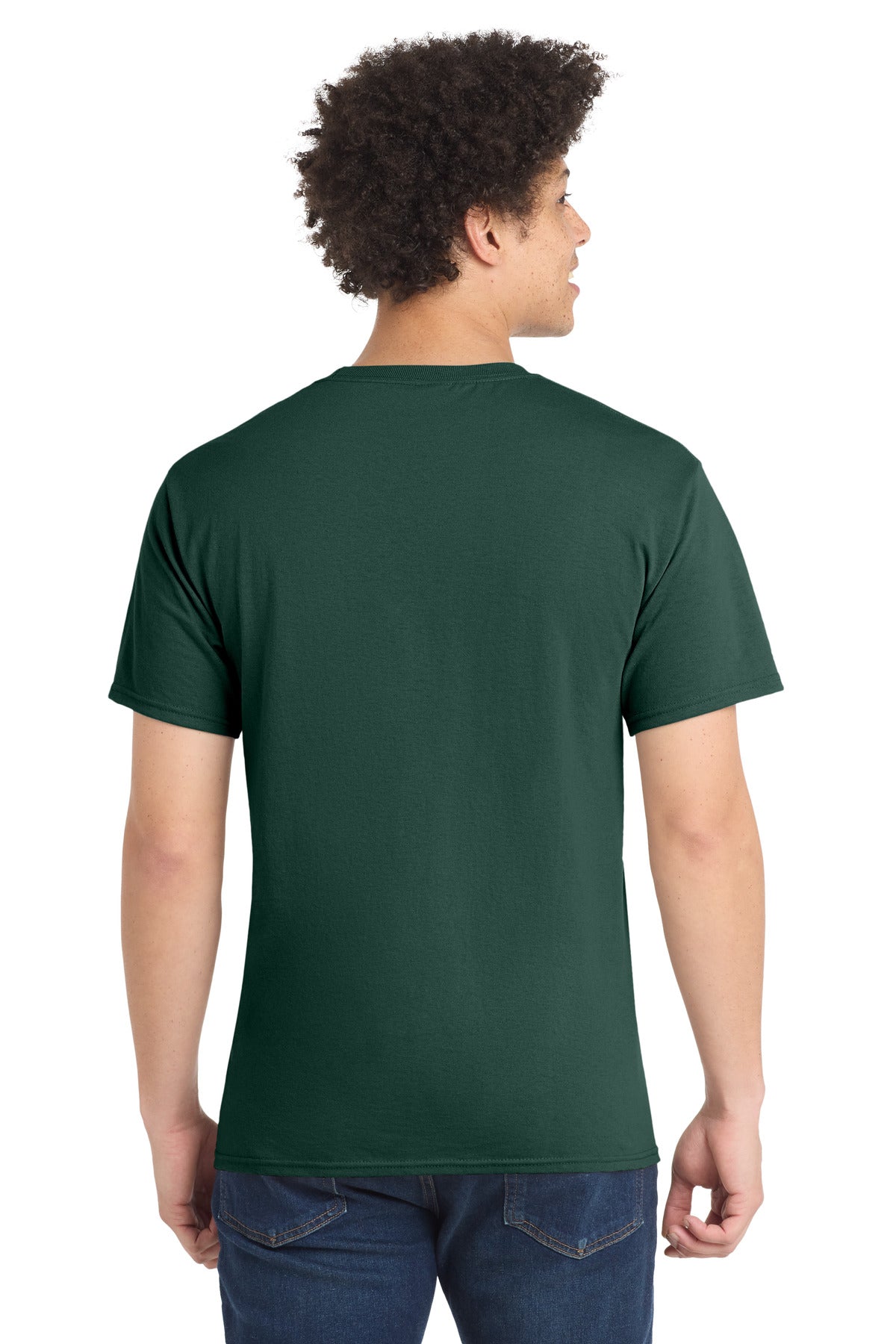 Port & Co Core Blend Tee. PC55 - Dark Green - back