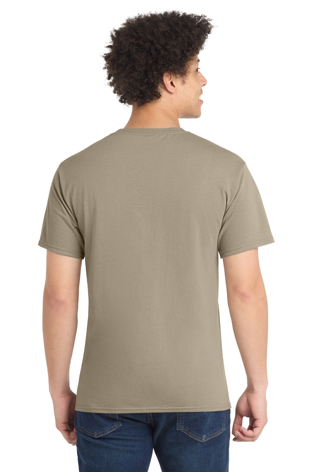 Port & Co Core Blend Tee. PC55 - Desert Sand - back