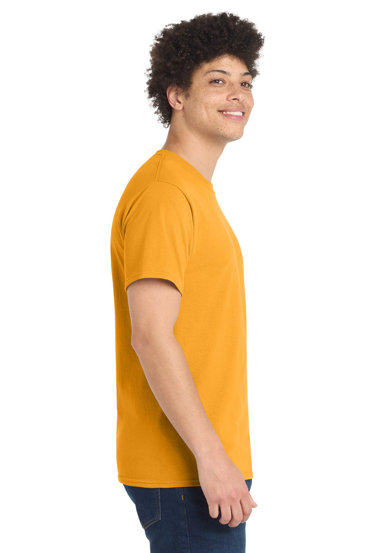 Port & Co Core Blend Tee. PC55 - Gold - side