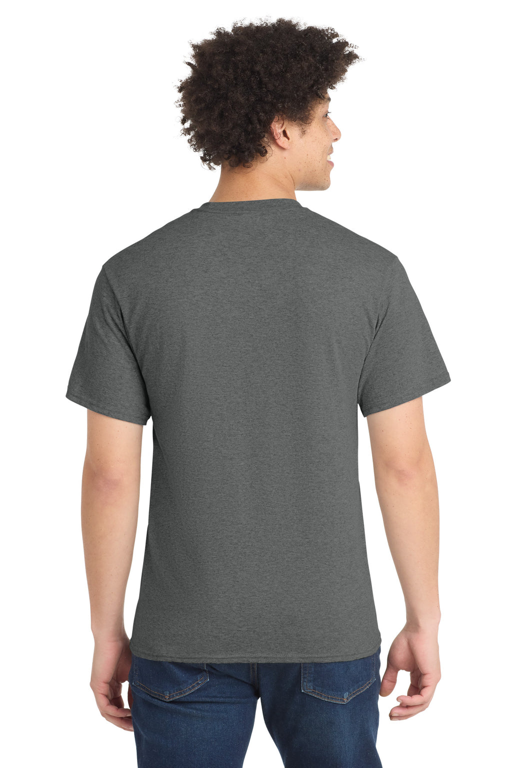 Port & Co Core Blend Tee. PC55 - Graphite Heather - back