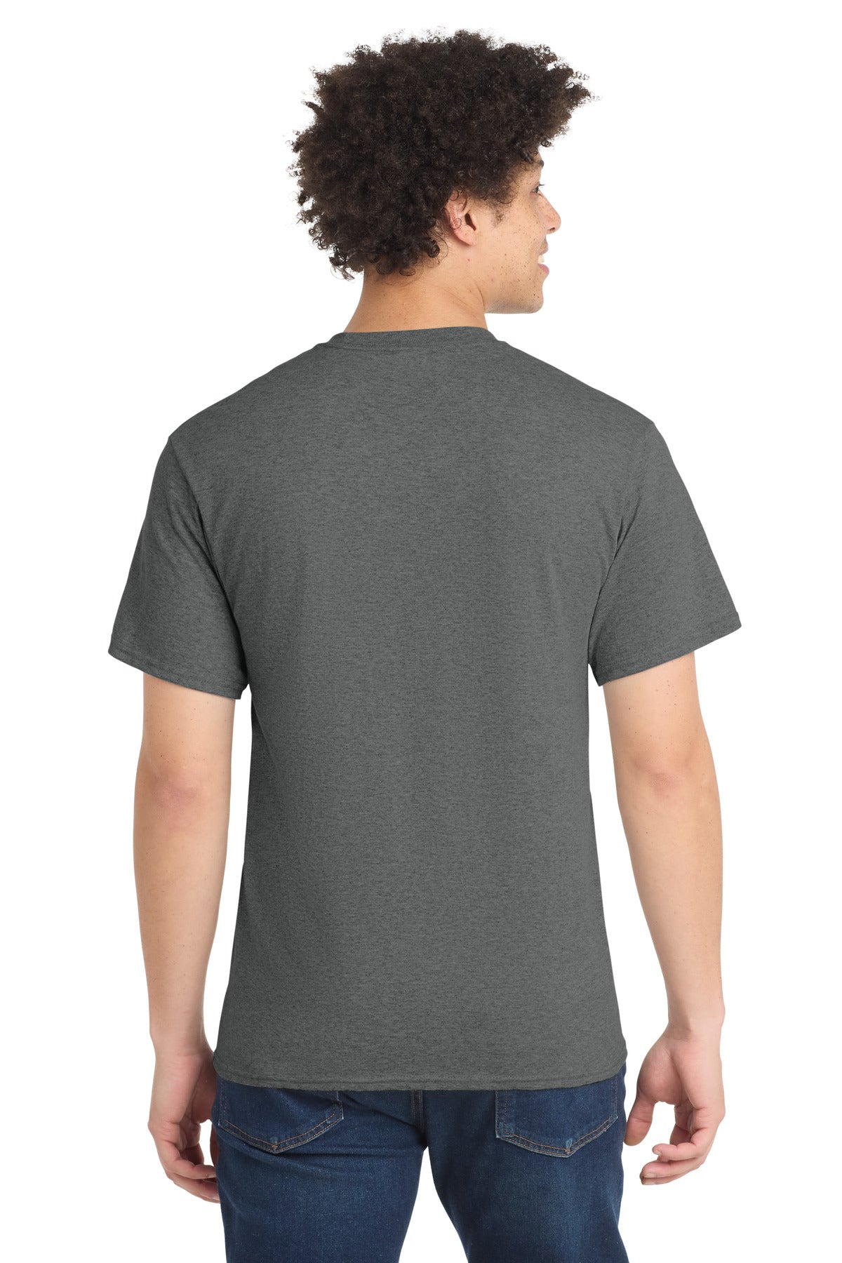 Port & Co Core Blend Tee. PC55 - Graphite Heather - back