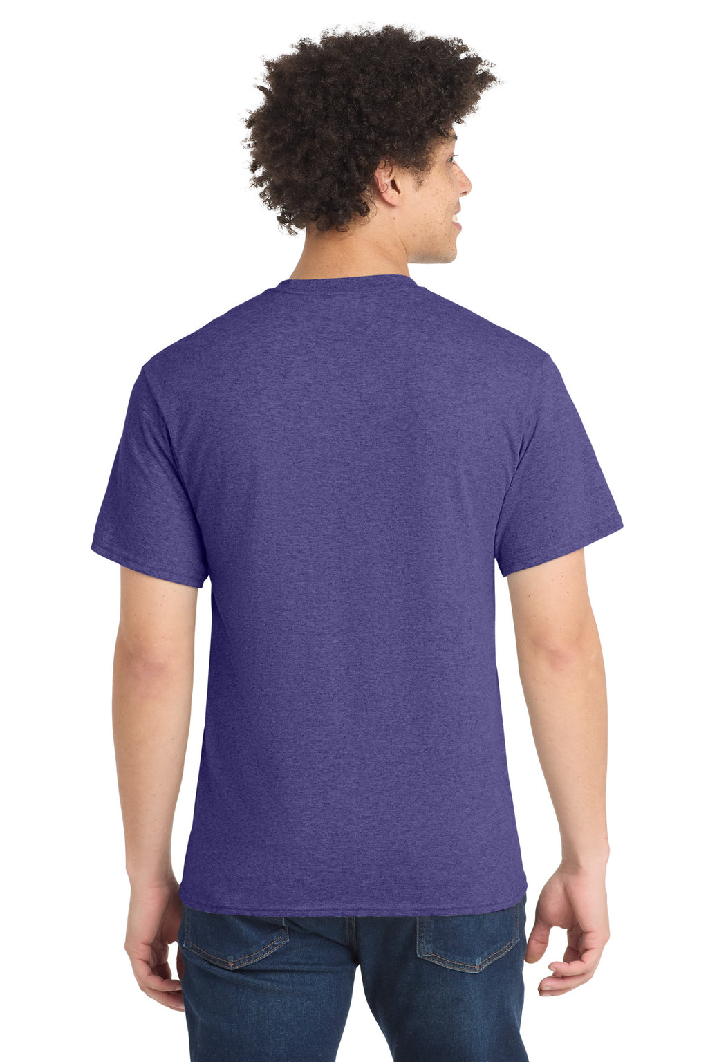 Port & Co Core Blend Tee. PC55 - Heather Purple - back