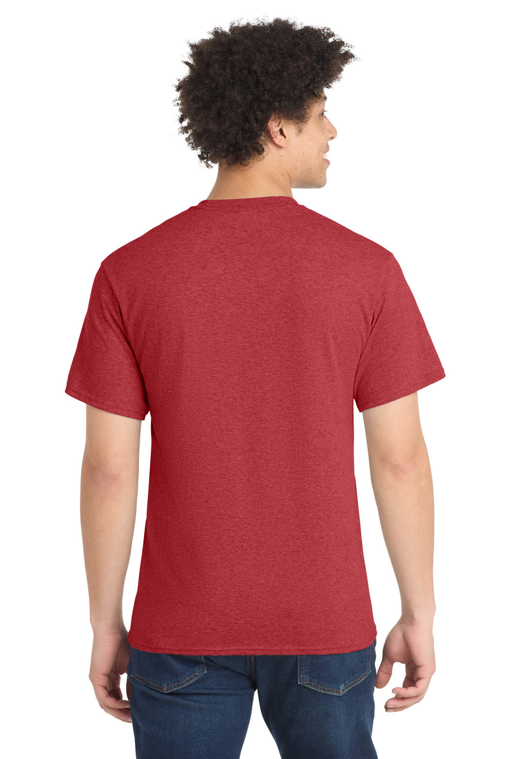 Port & Co Core Blend Tee. PC55 - Heather Red - back