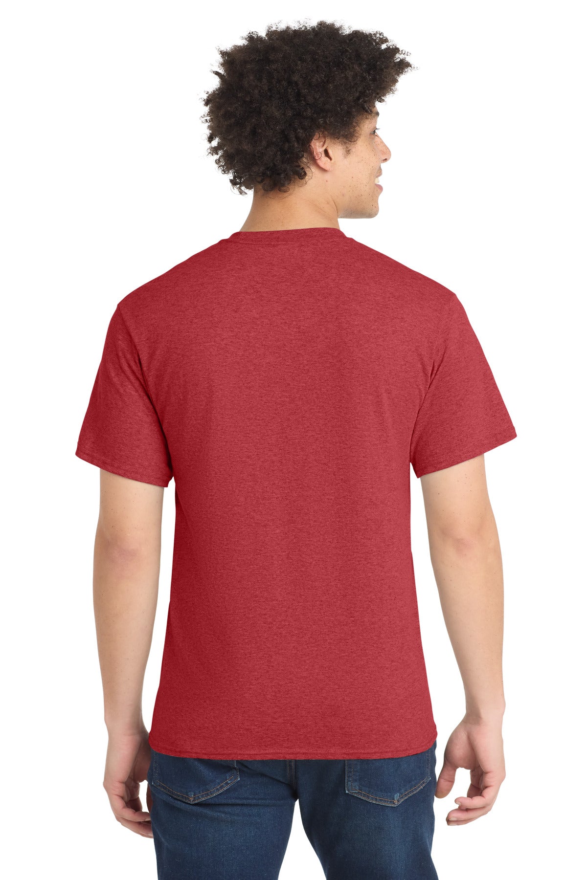 Port & Co Core Blend Tee. PC55 - Heather Red - back
