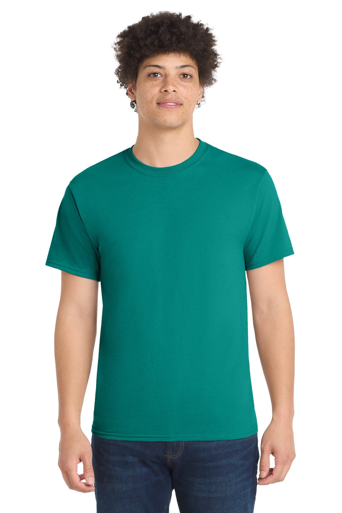 Port & Co Core Blend Tee. PC55 - Jade Green - front