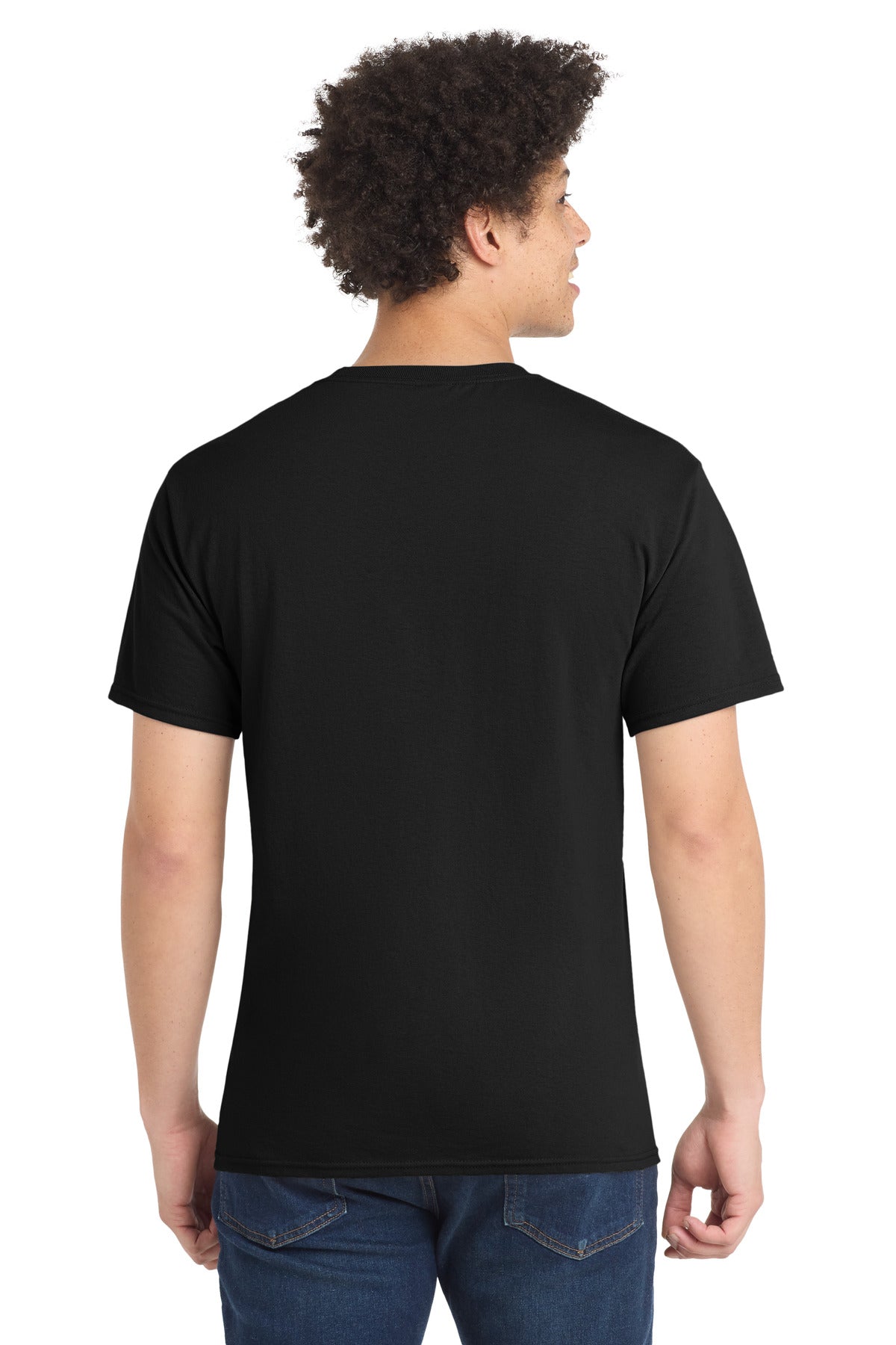 Port & Co Core Blend Tee. PC55 - Jet Black - back