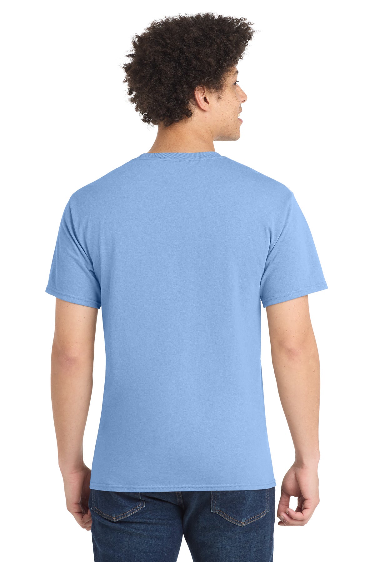 Port & Co Core Blend Tee. PC55 - Light Blue - back