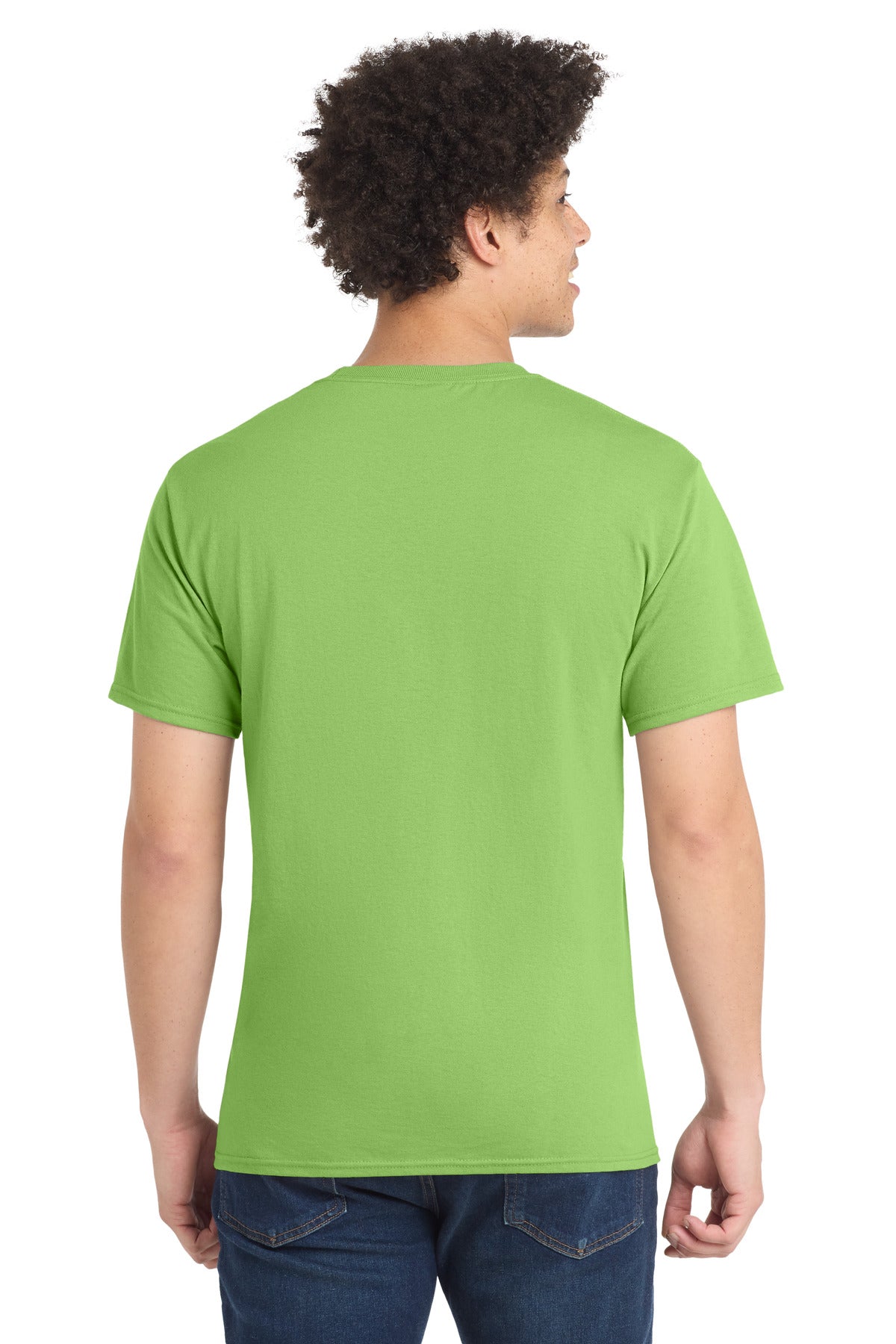 Port & Co Core Blend Tee. PC55 - Lime - back