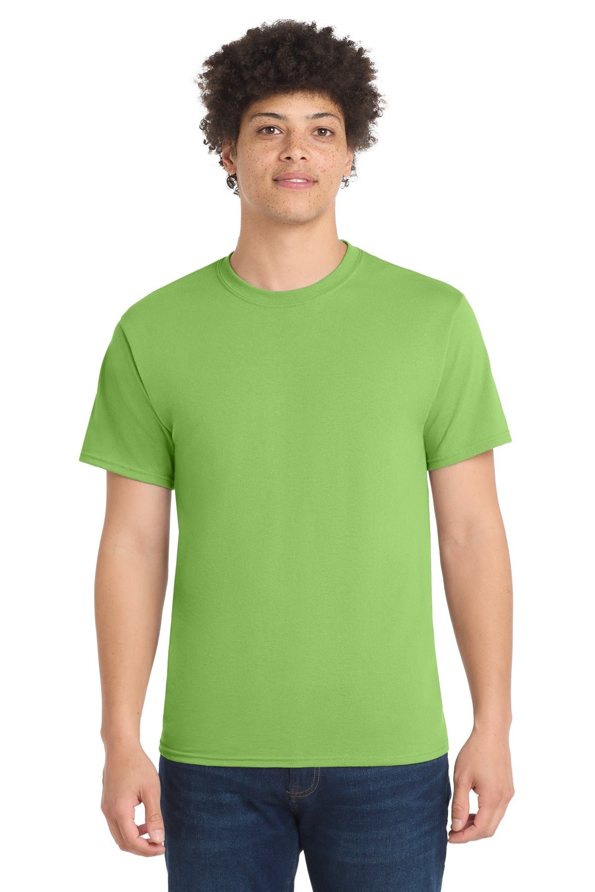 Port & Co Core Blend Tee. PC55 - Lime - front