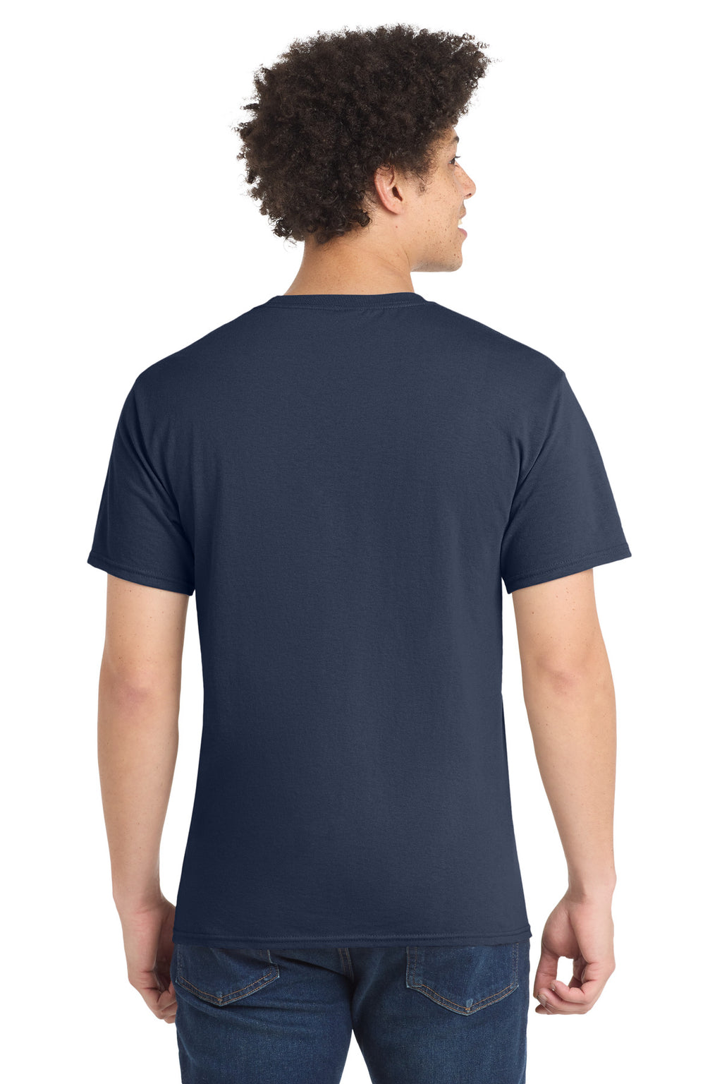 Port & Co Core Blend Tee. PC55 - Navy - back