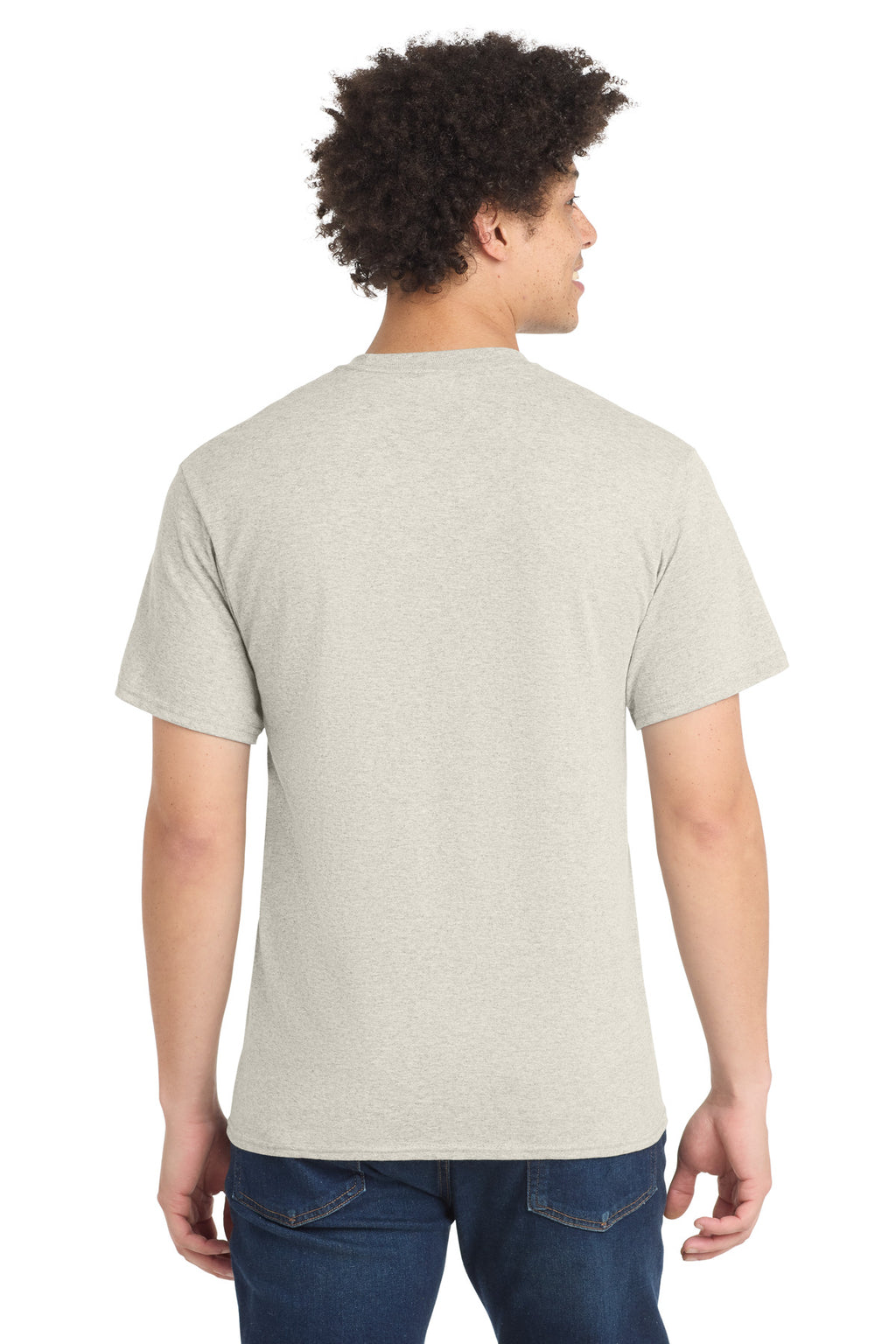 Port & Co Core Blend Tee. PC55 - Oatmeal Heather - back