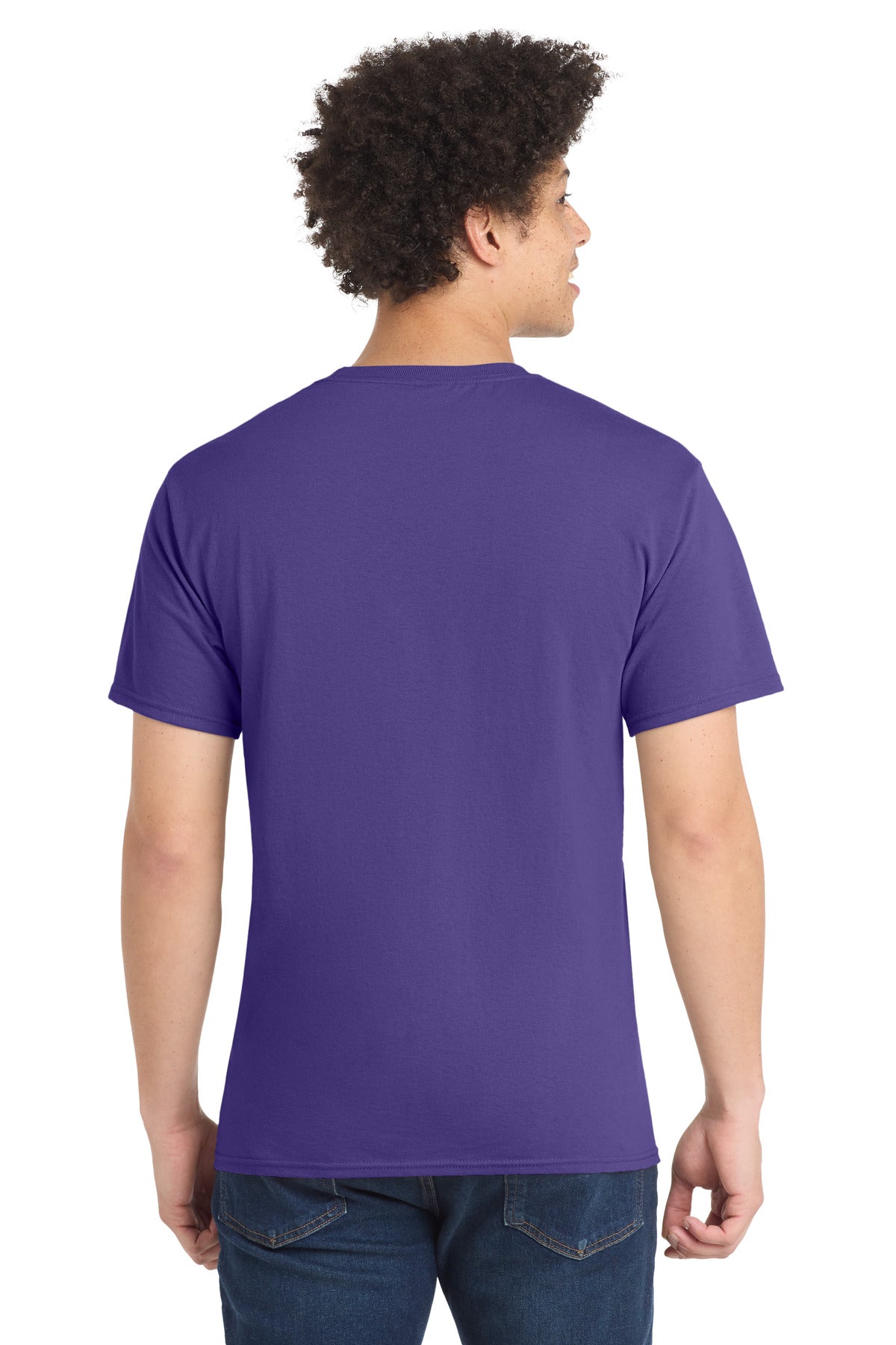 Port & Co Core Blend Tee. PC55 - Purple - back