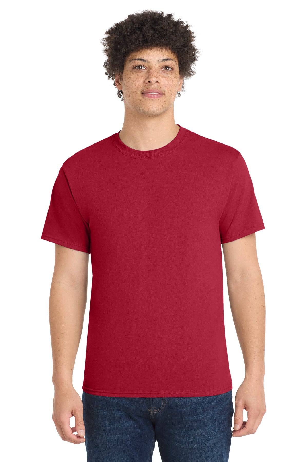 Port & Co Core Blend Tee. PC55 - Red - front