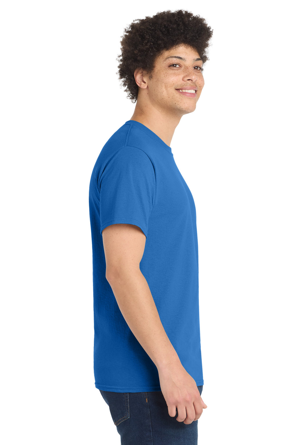 Port & Co Core Blend Tee. PC55 - Royal - side