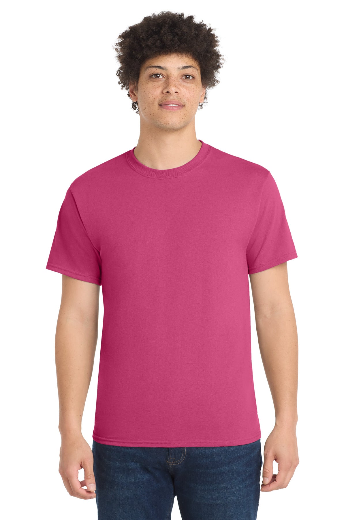 Port & Co Core Blend Tee. PC55 - Sangria - front