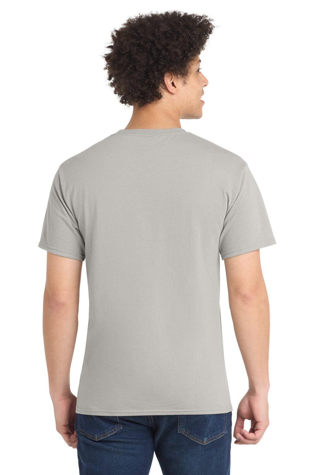 Port & Co Core Blend Tee. PC55 - Silver - back