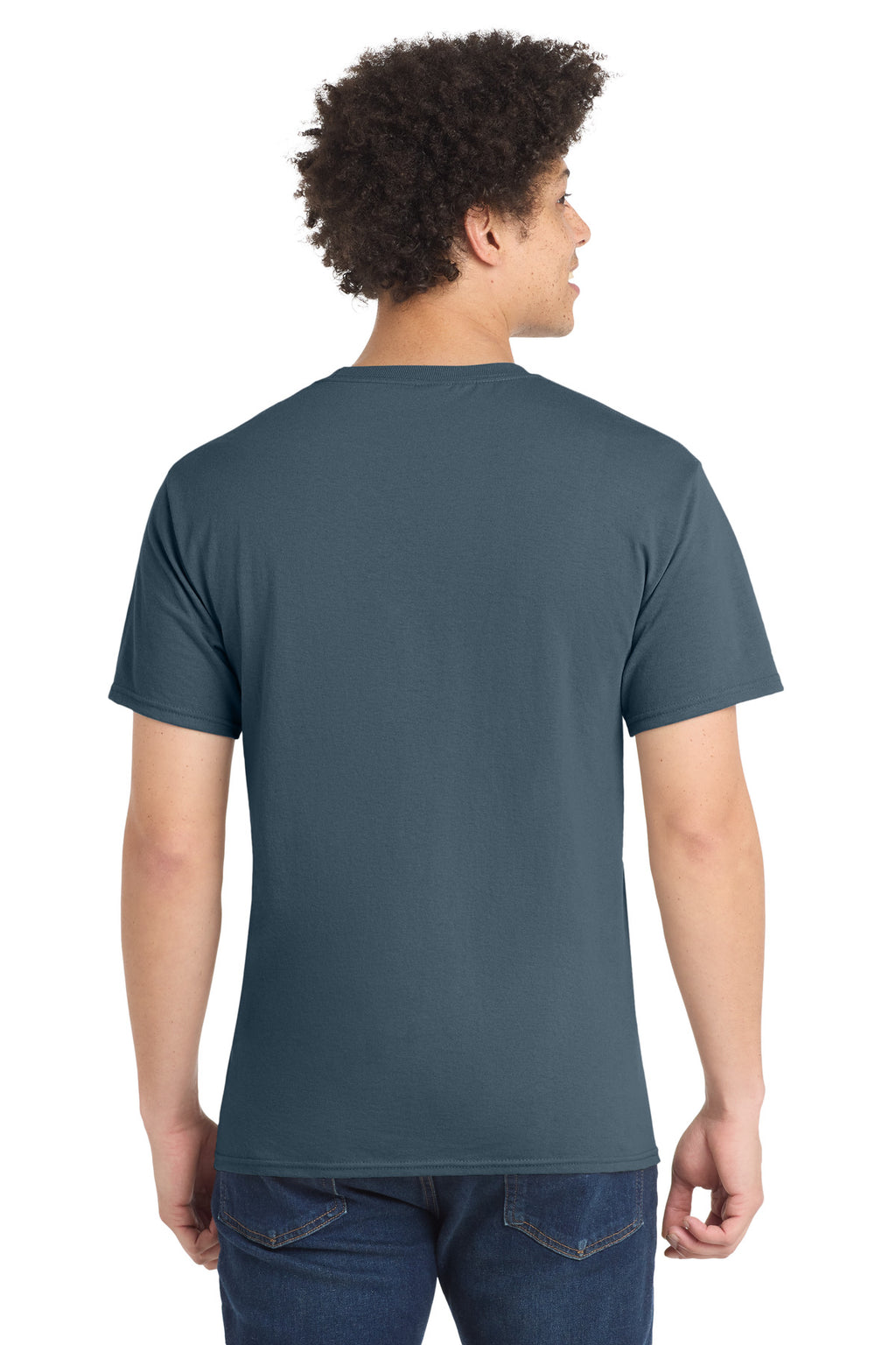 Port & Co Core Blend Tee. PC55 - Steel Blue - back