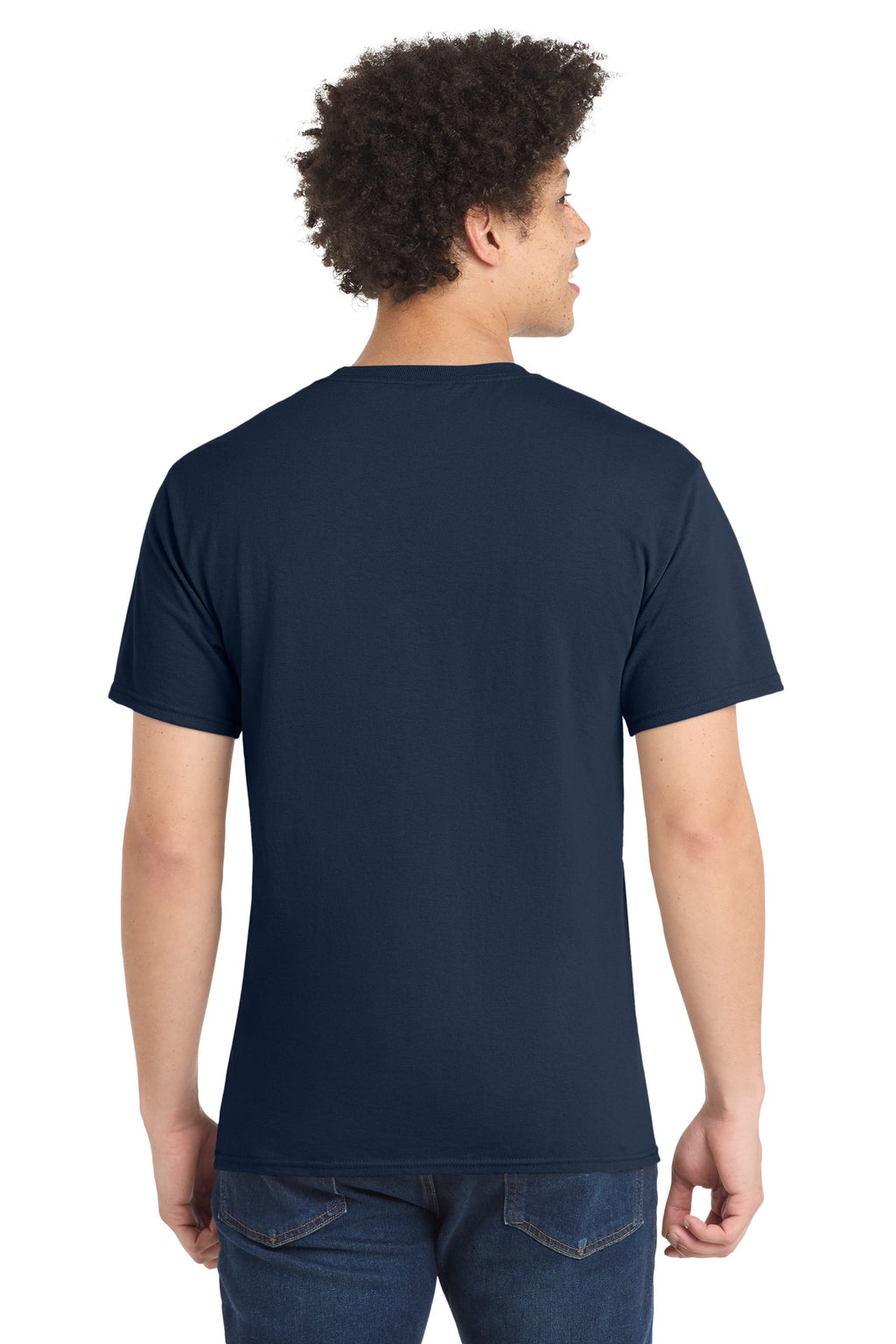 Port & Co Core Blend Tee. PC55 - True Navy - back