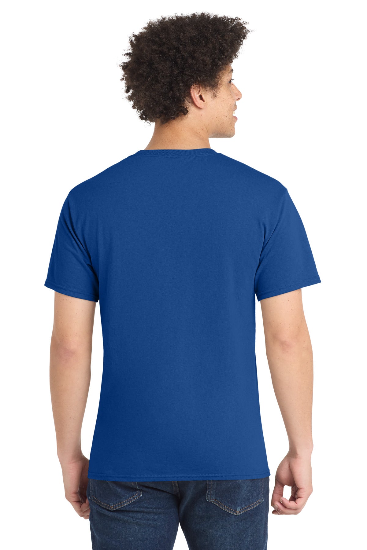 Port & Co Core Blend Tee. PC55 - True Royal - back