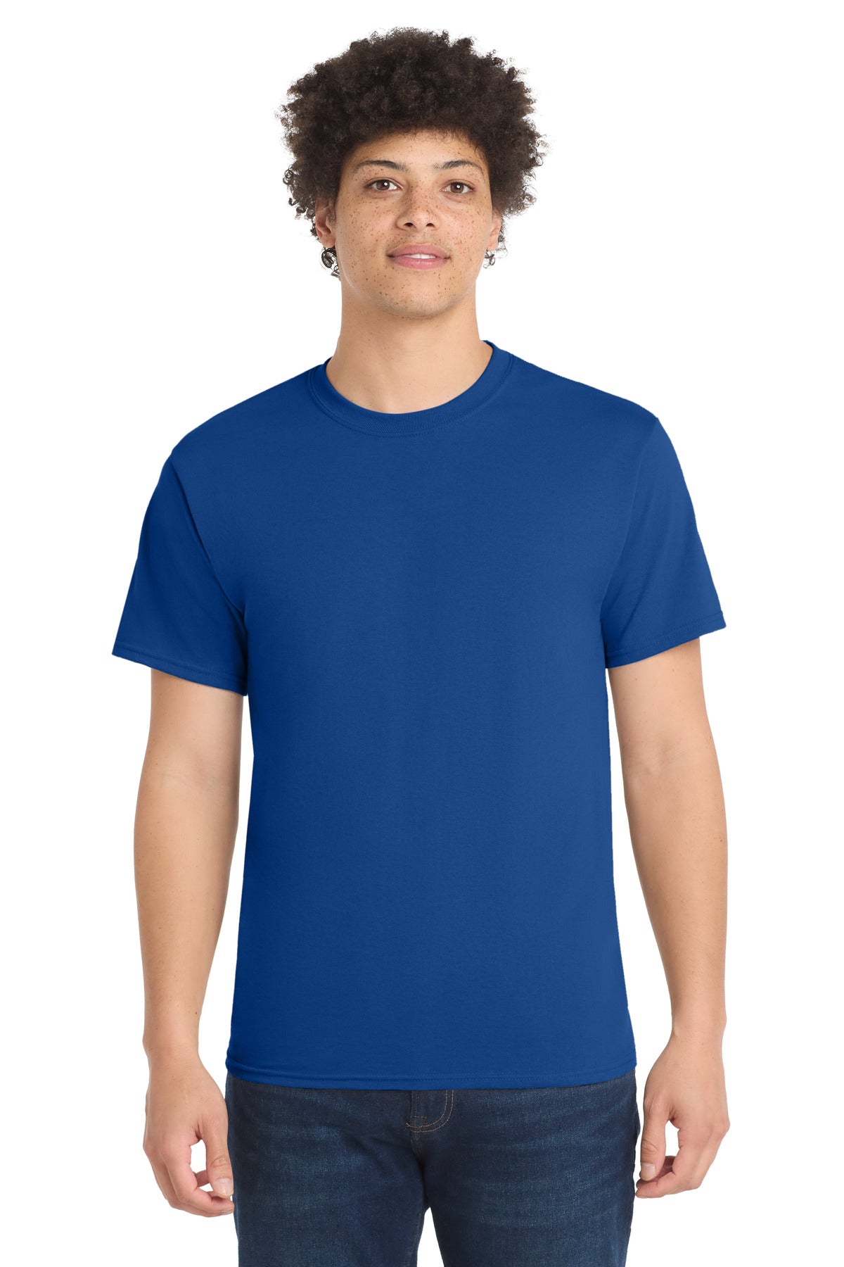 Port & Co Core Blend Tee. PC55 - True Royal - front
