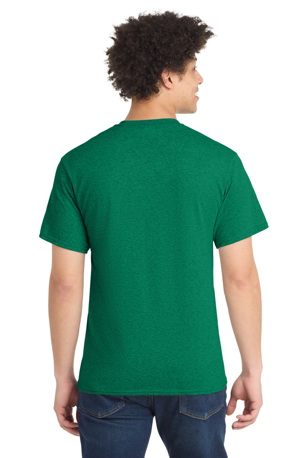 Port & Co Core Blend Tee. PC55 - Vintage Kelly - back