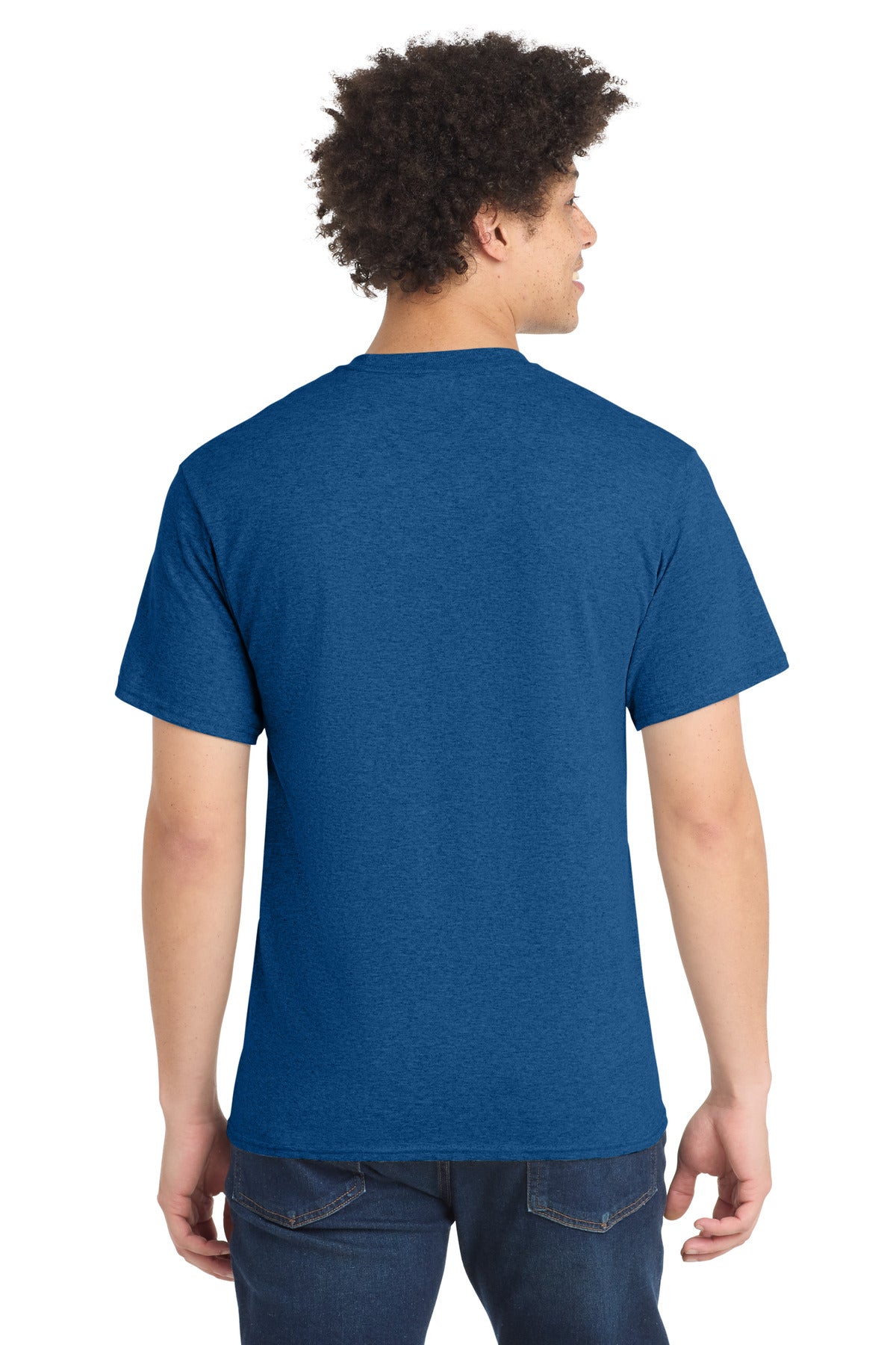 Port & Co Core Blend Tee. PC55 - Vintage Royal - back