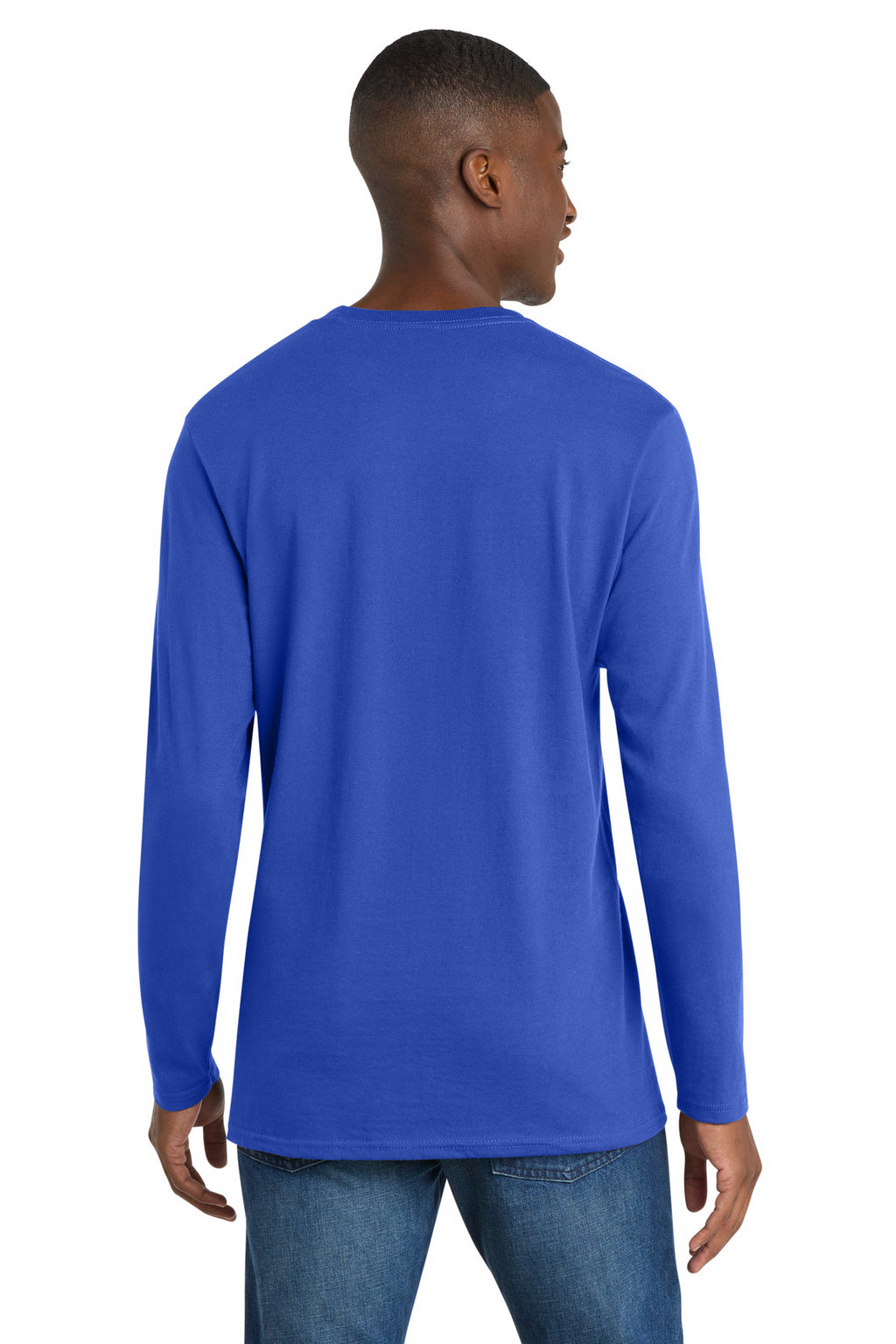 Port & Co Long Sleeve Bouncer Tee PC600LS - True Royal - back