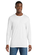 Port & Co Long Sleeve Bouncer Tee PC600LS - White - front