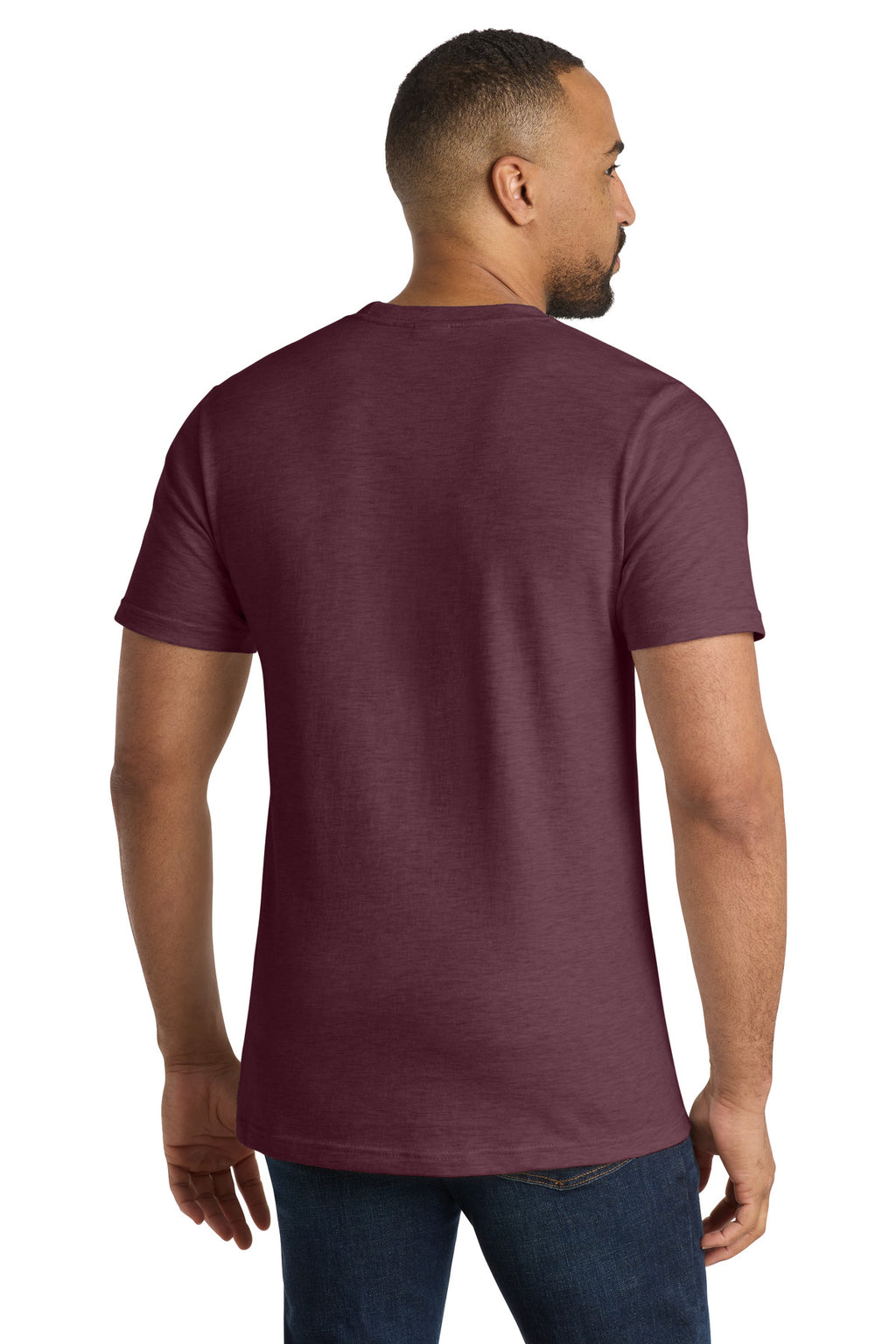 Port & Co Bouncer Tee PC600 - Heather Athletic Maroon - back