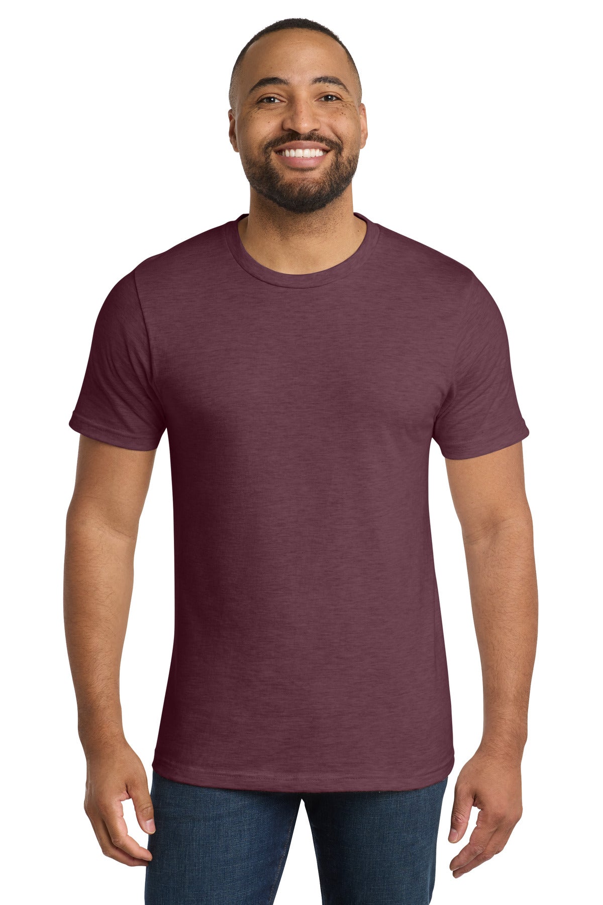Port & Co Bouncer Tee PC600 - Heather Athletic Maroon - front