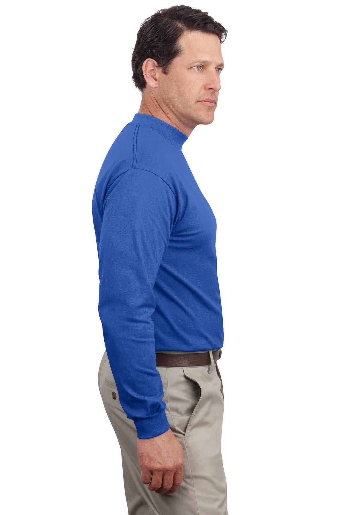 Port & Co Essential Mock Turtleneck. PC61M - Royal - side
