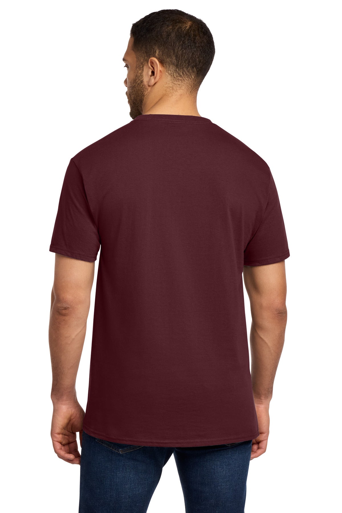 Port & Co Tall Essential Pocket Tee. PC61PT - Athletic Maroon - back
