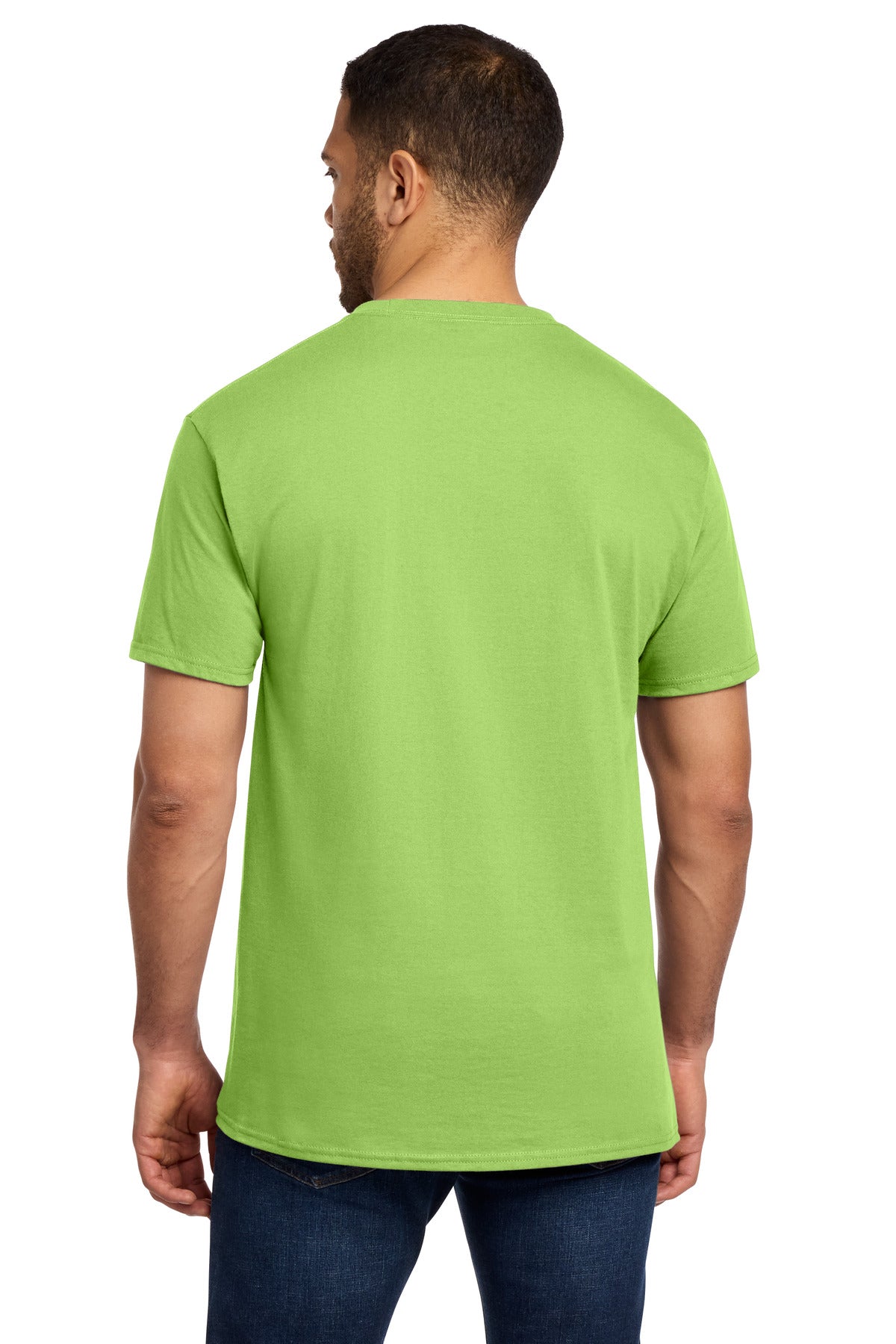 Port & Co Tall Essential Pocket Tee. PC61PT - Lime - back