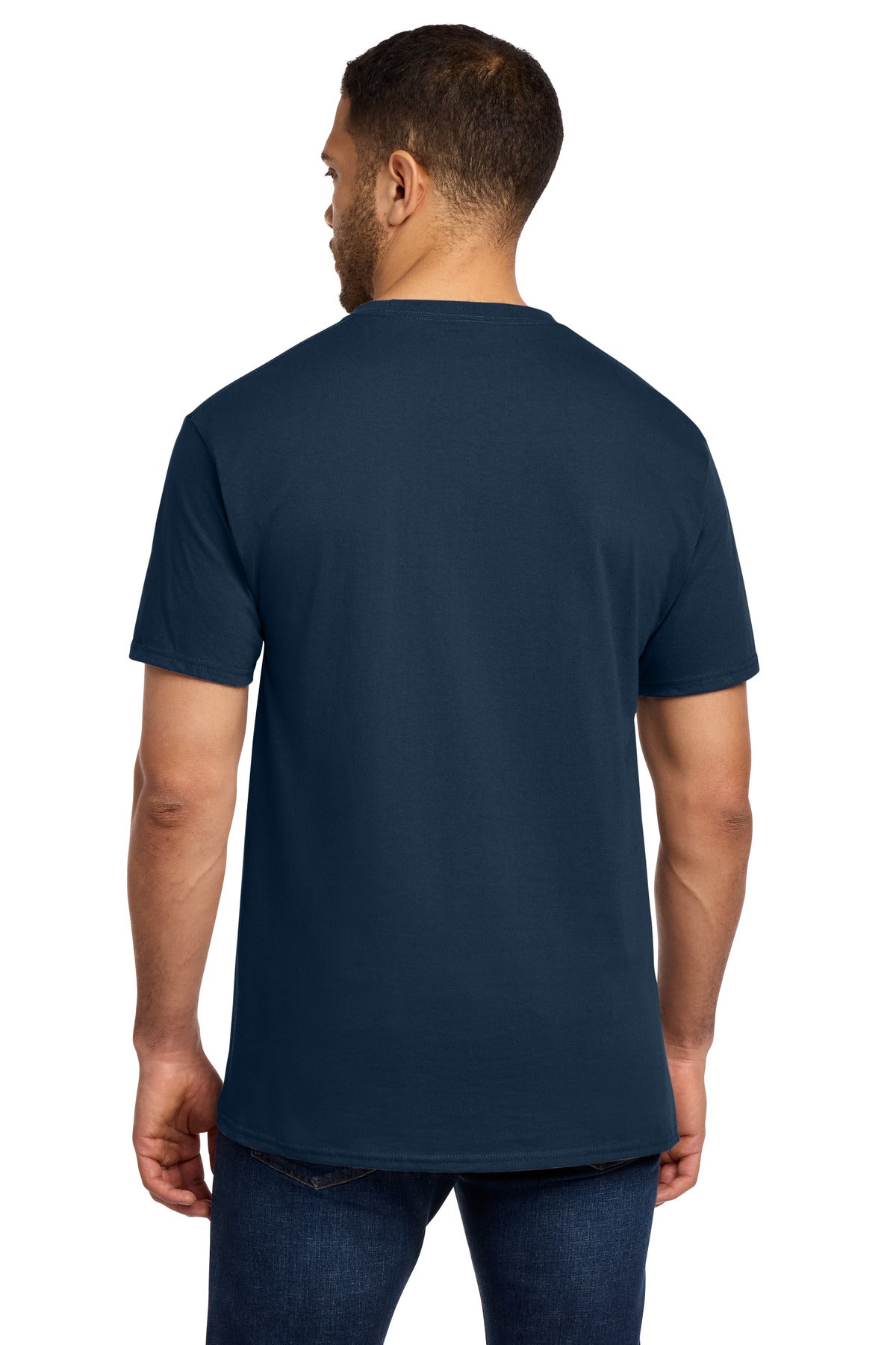 Port & Co Tall Essential Pocket Tee. PC61PT - Navy - back