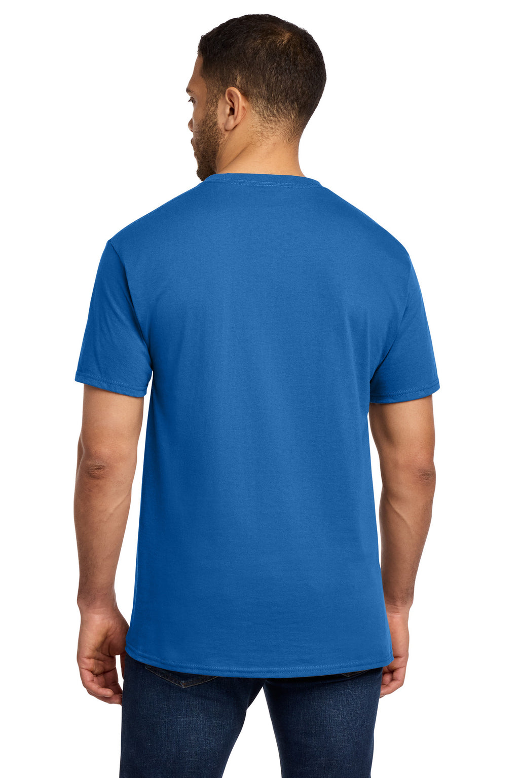 Port & Co Tall Essential Pocket Tee. PC61PT - Royal - back