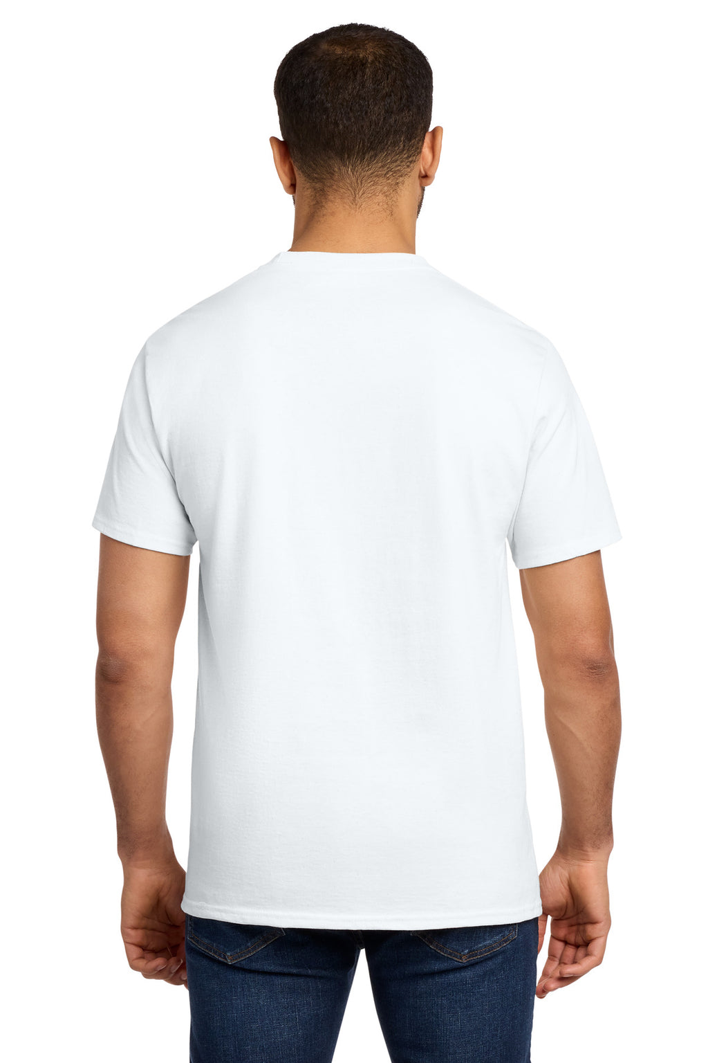 Port & Co Tall Essential Pocket Tee. PC61PT - White - back