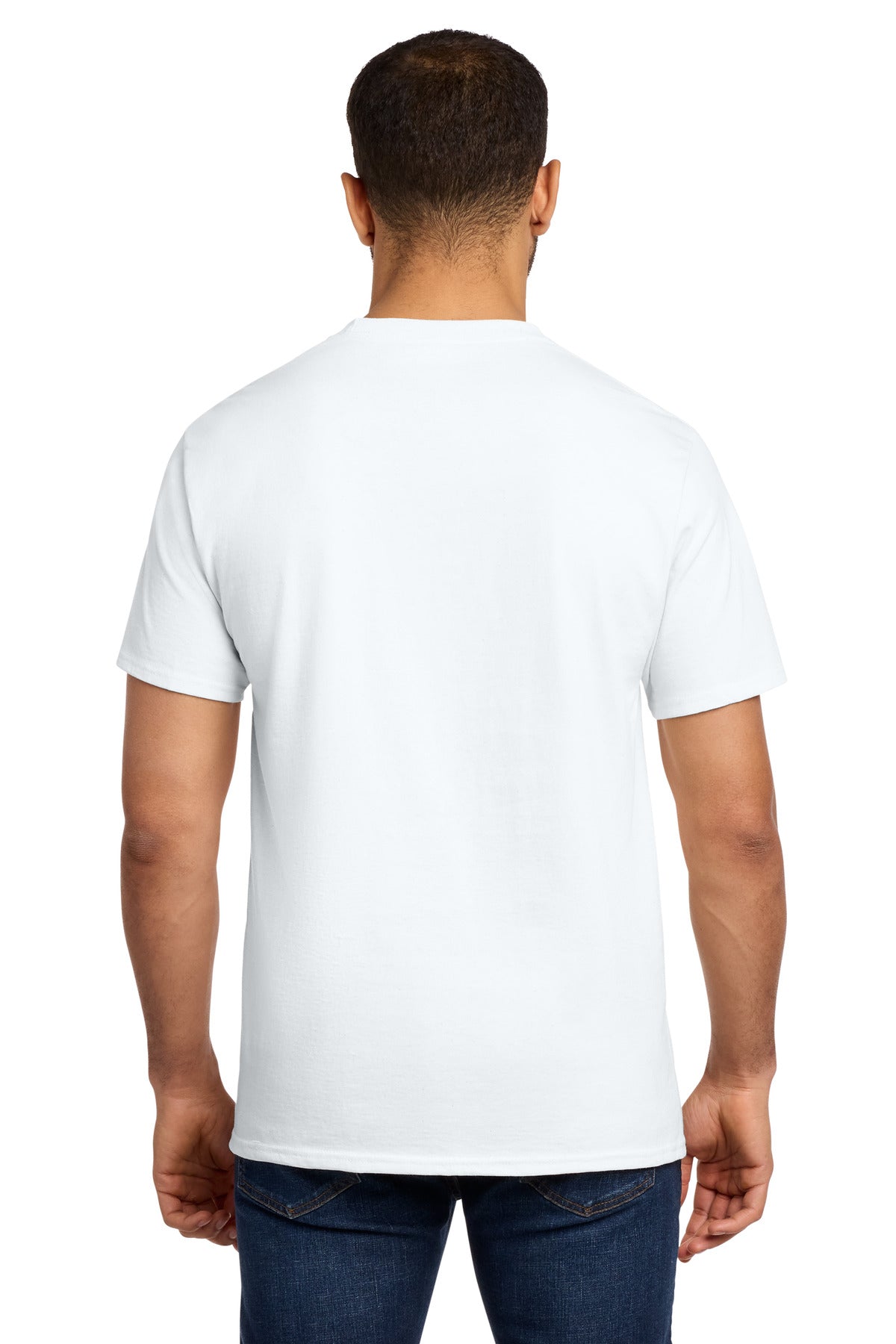 Port & Co Tall Essential Pocket Tee. PC61PT - White - back