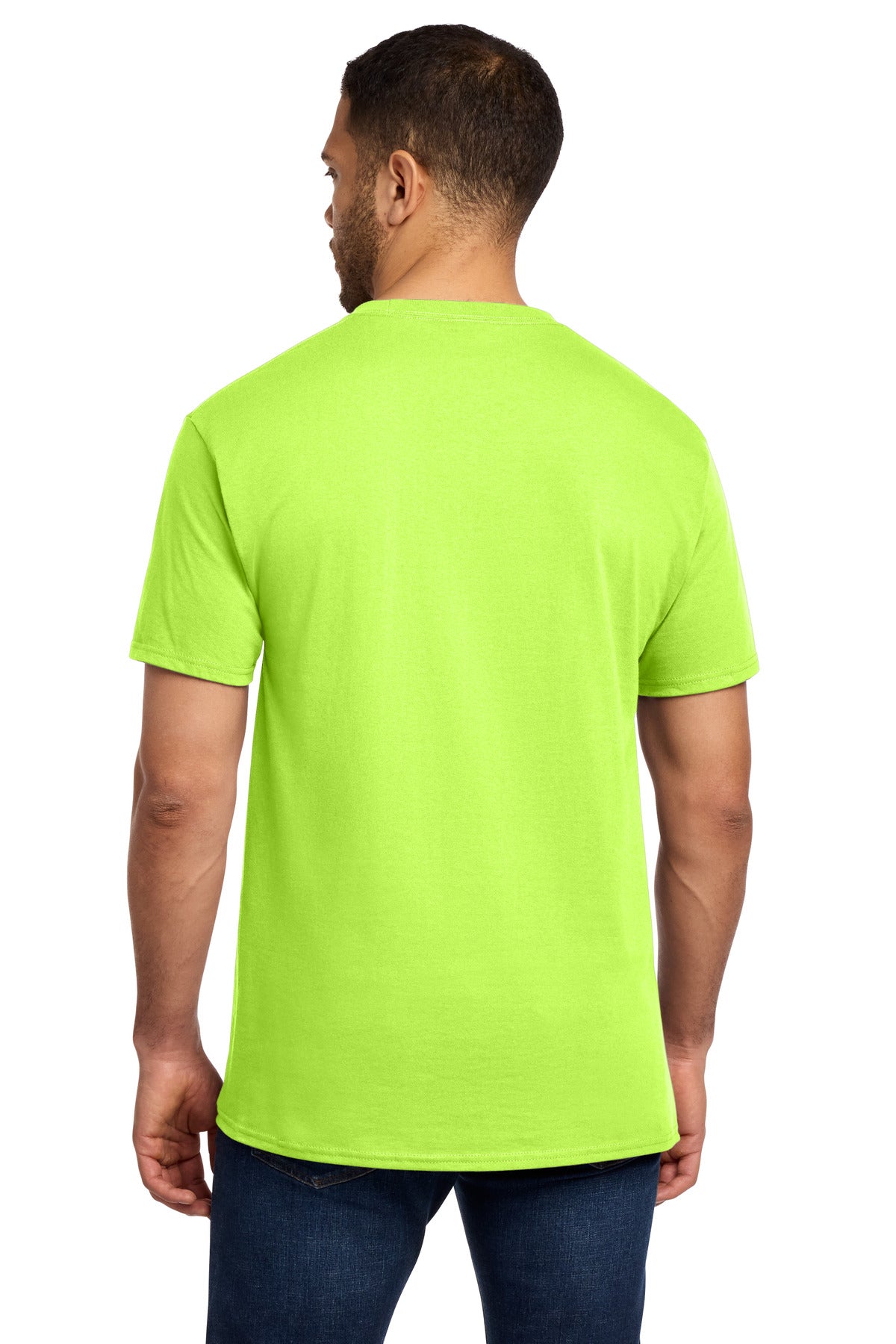 Port & Co Essential Pocket Tee. PC61P - S. Green - back