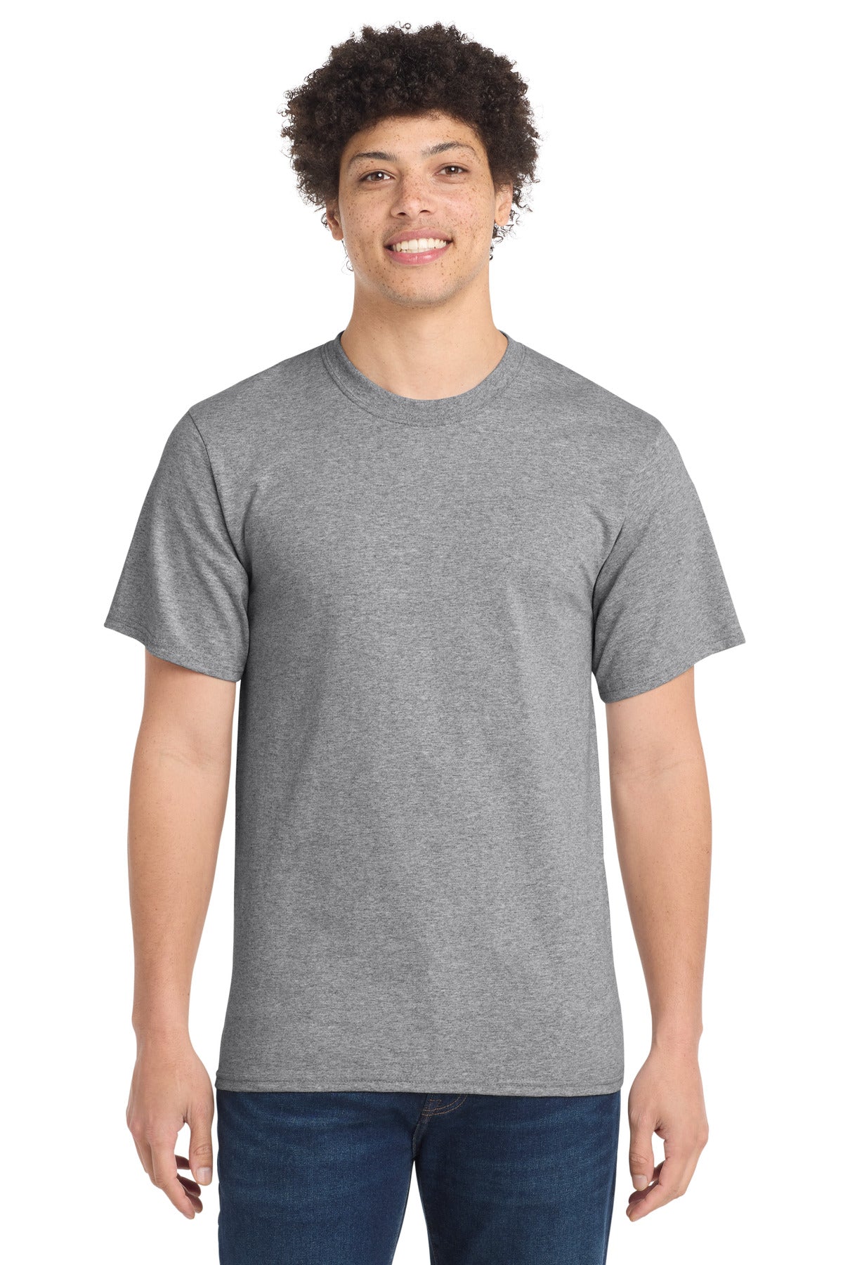Port & Co Tall Essential Tee. PC61T - Athletic Heather - front