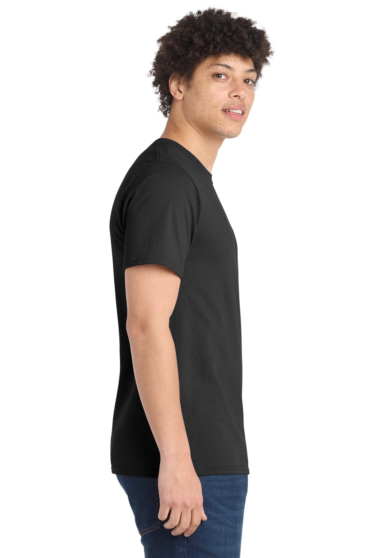 Port & Co Tall Essential Tee. PC61T - Charcoal - side