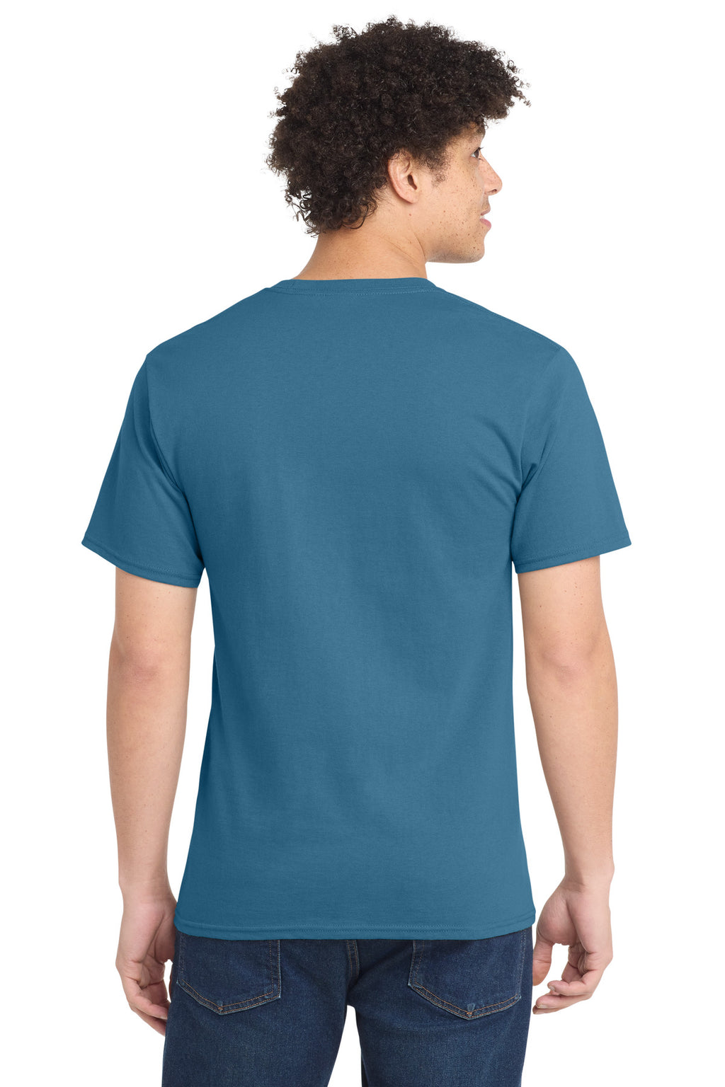 Port & Co Tall Essential Tee. PC61T - Colonial Blue - back