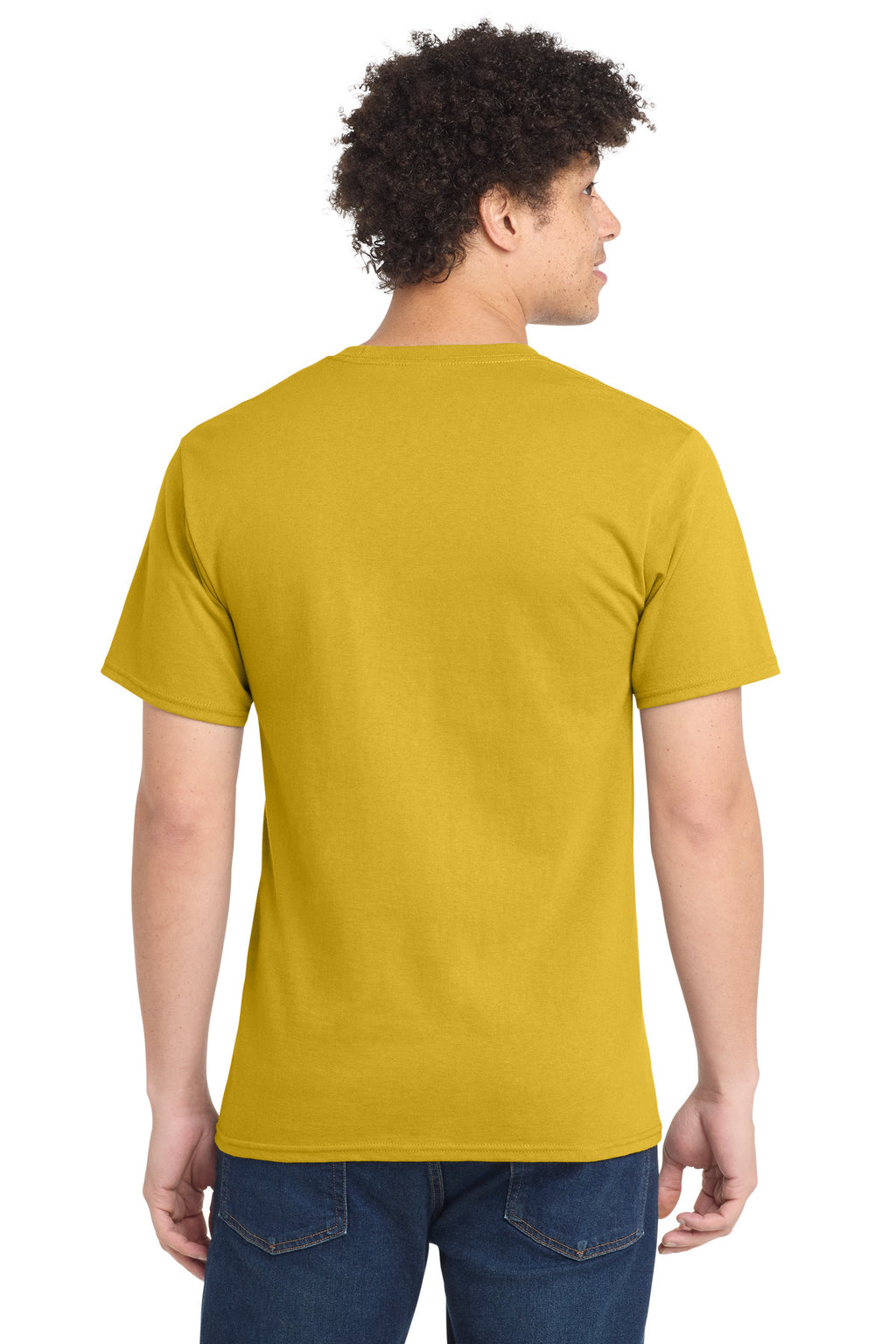 Port & Co Tall Essential Tee. PC61T - Lemon Yellow - back