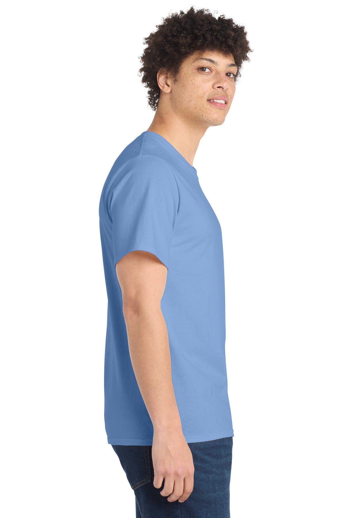 Port & Co Tall Essential Tee. PC61T - Light Blue - side