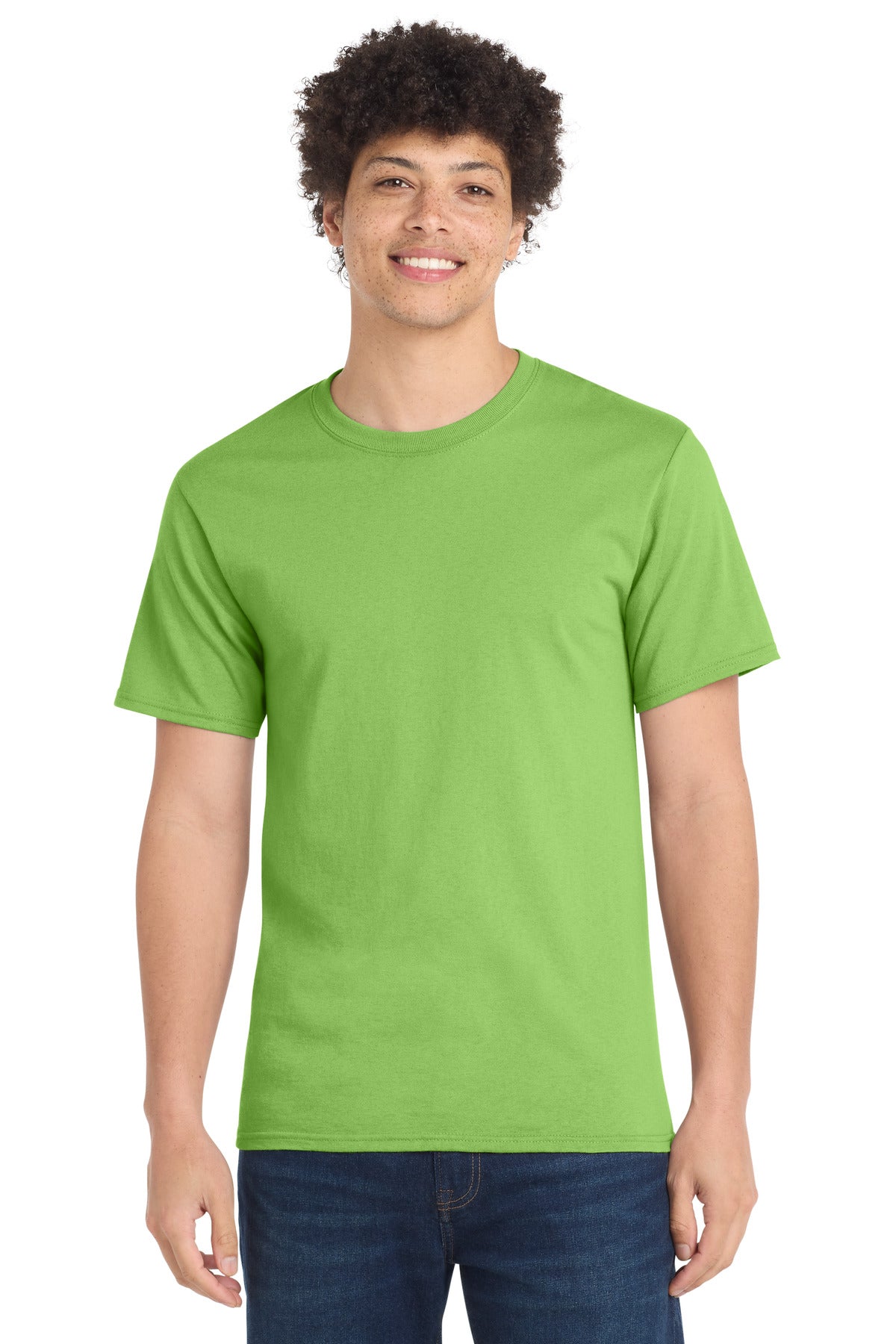 Port & Co Tall Essential Tee. PC61T - Lime - front
