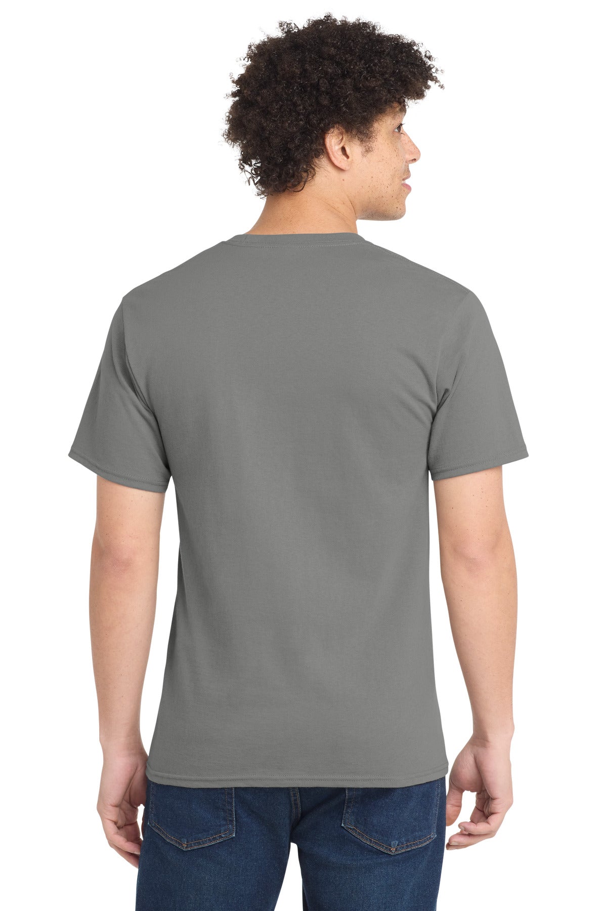 Port & Co Tall Essential Tee. PC61T - Medium Grey - back