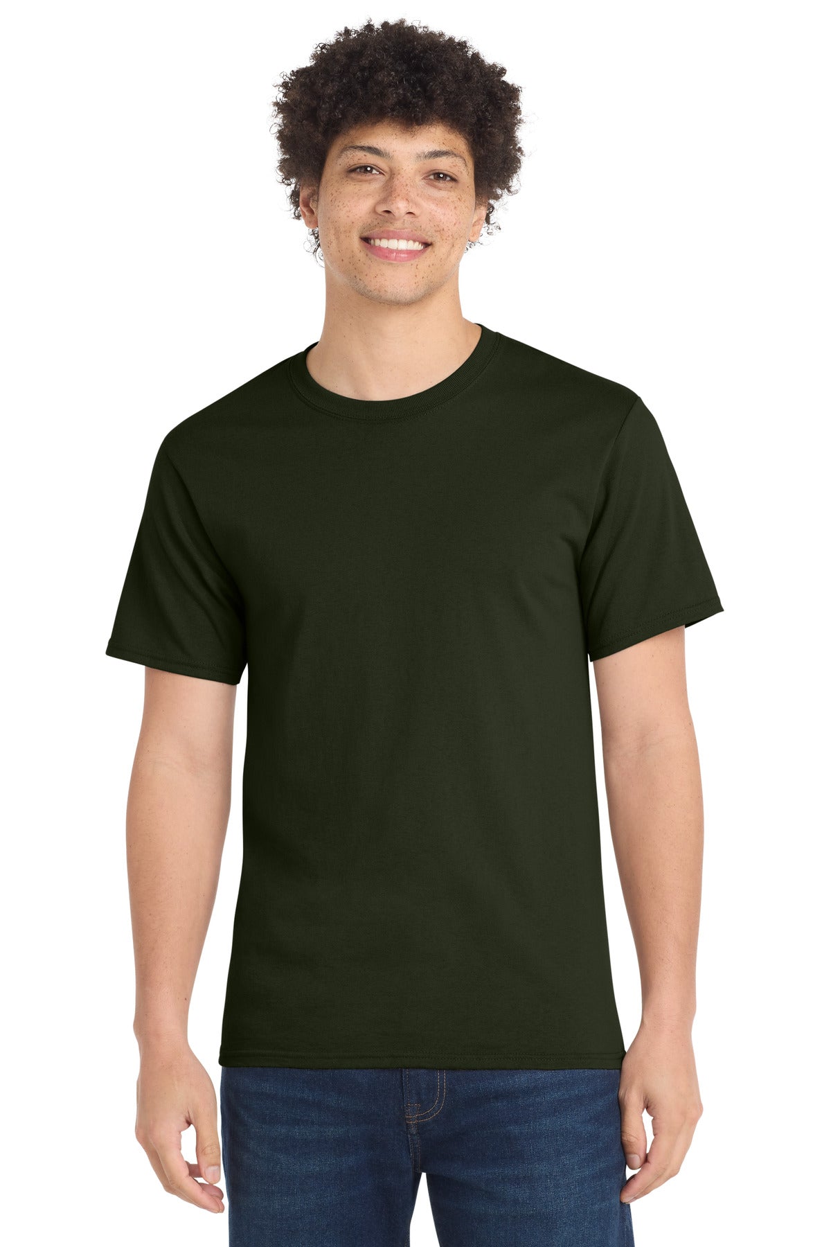 Port & Co Tall Essential Tee. PC61T - Olive - front